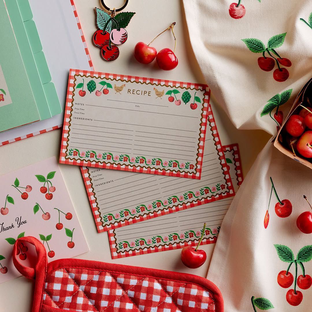 Fichas de Recetas Cherry Farm - Rifle Paper Co.
