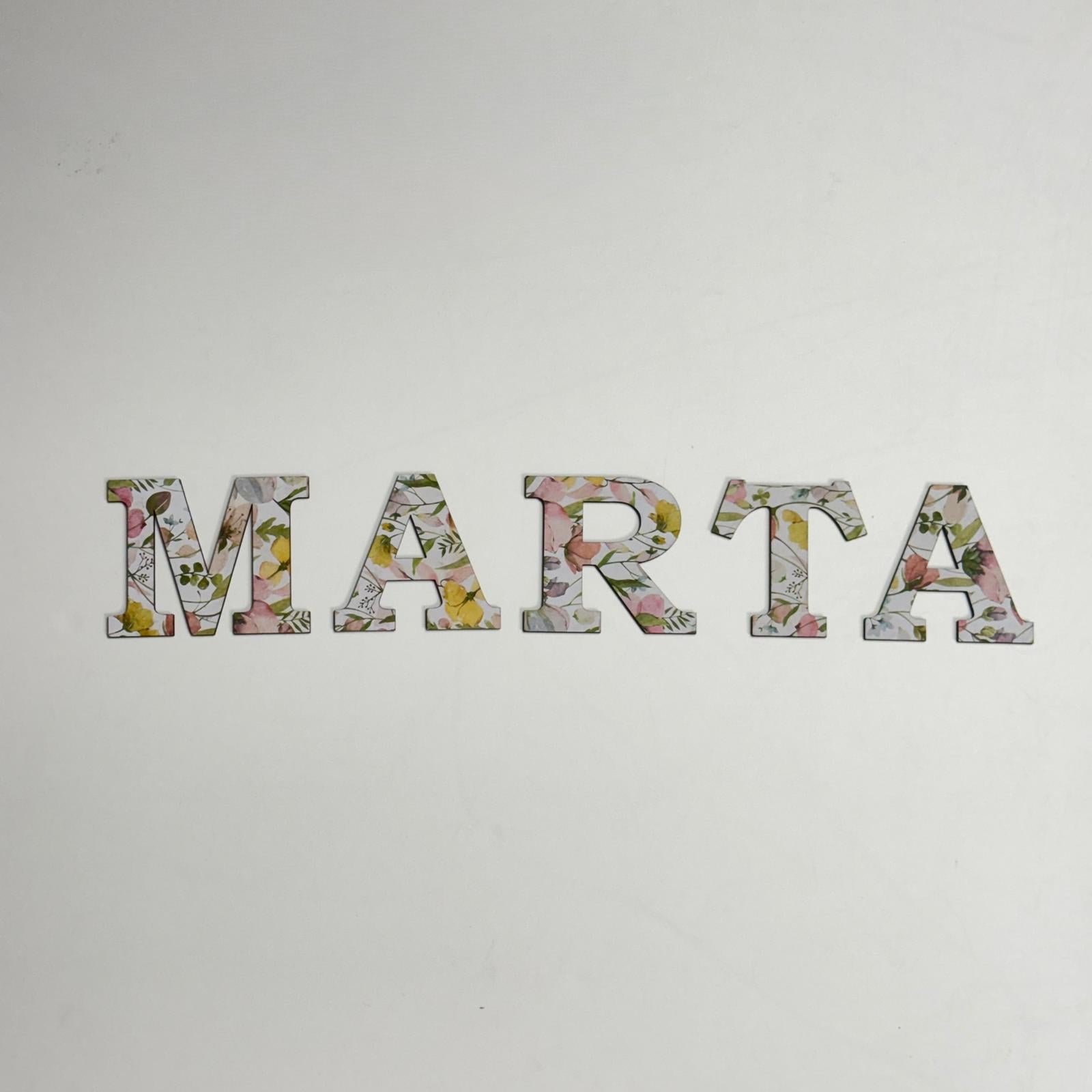 Letra y Número forrado 7 cm