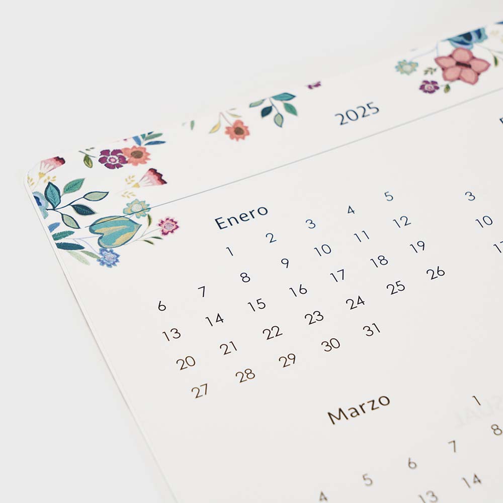 Agenda Mensual 2025 Castellano - 12 meses