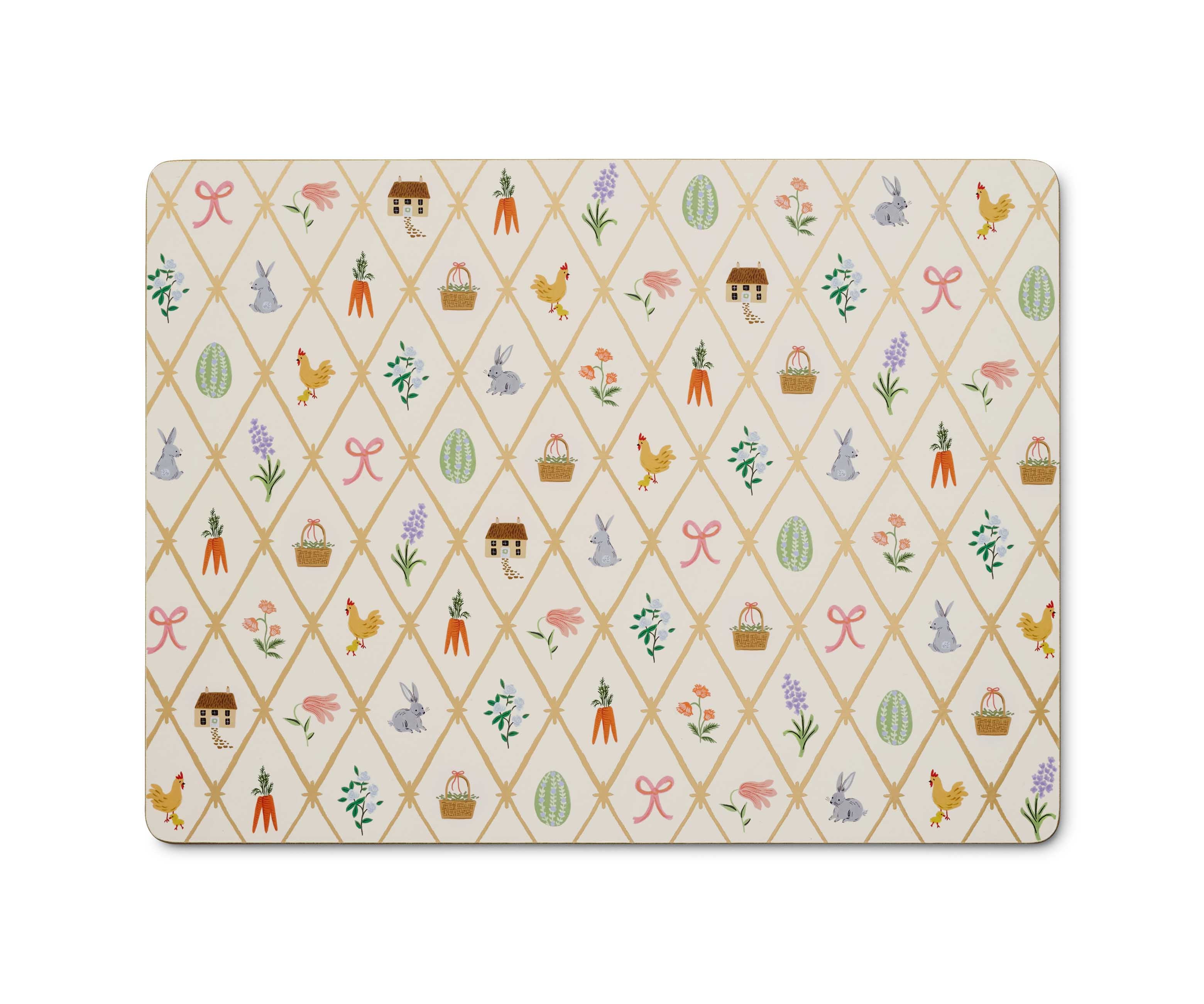 Set de 4 Sotaplats de Suro Spring Farm -Rifle Paper Co