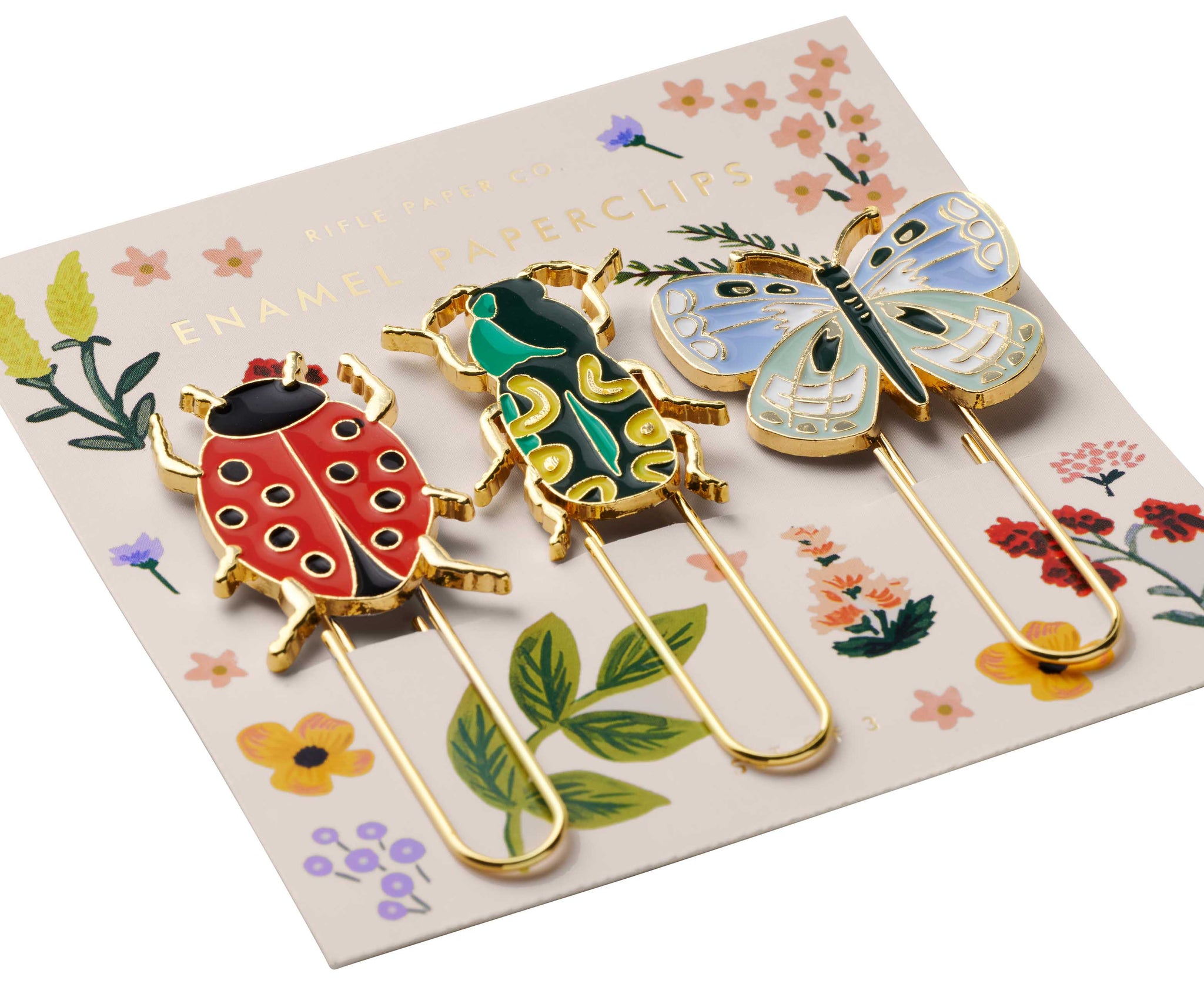 Set de 3 clips esmaltados Curio - Rifle Paper Co