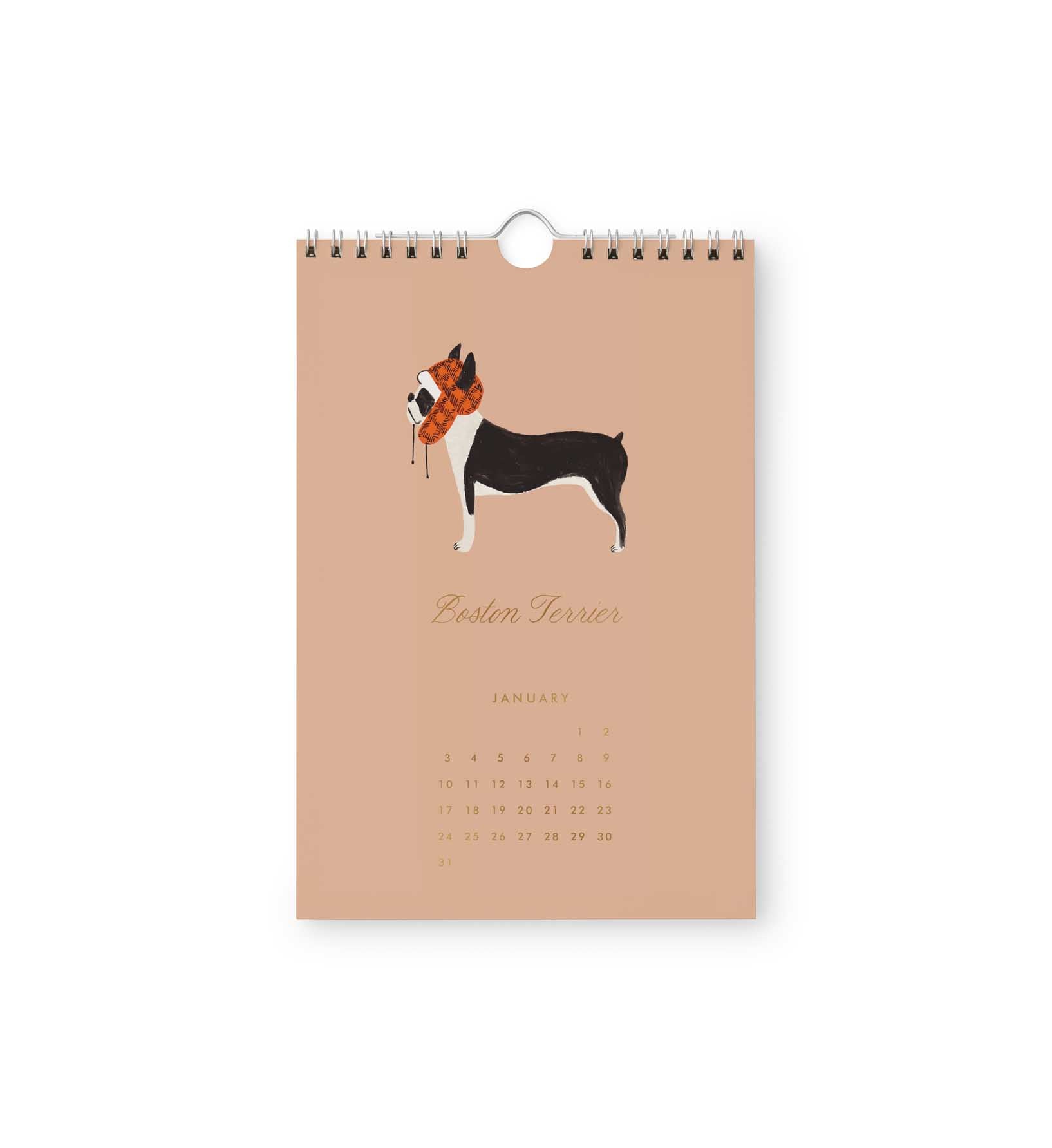Calendario de pared 2027 - Dog Of The Month - Rifle Paper