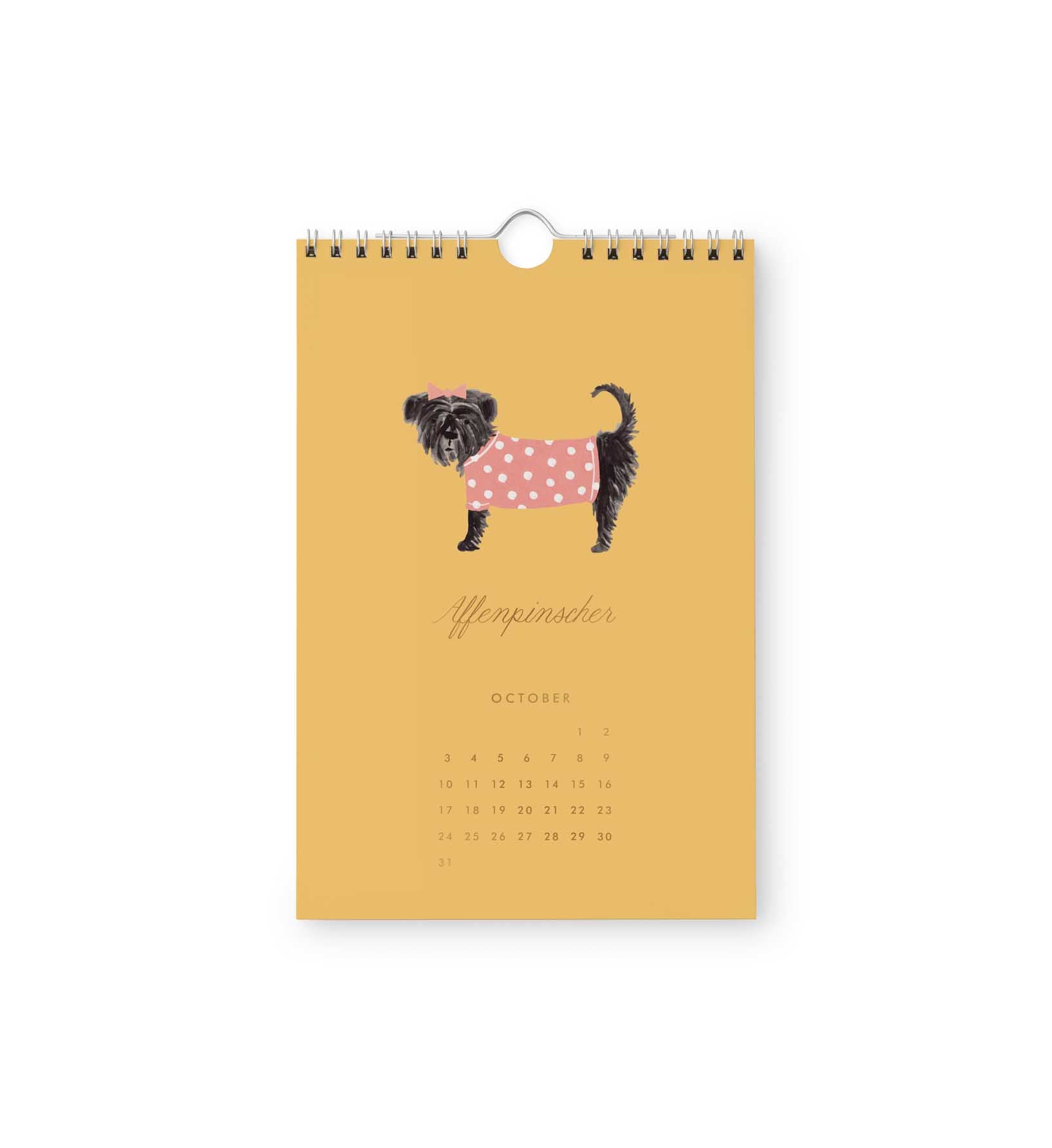 Calendario de pared 2027 - Dog Of The Month - Rifle Paper
