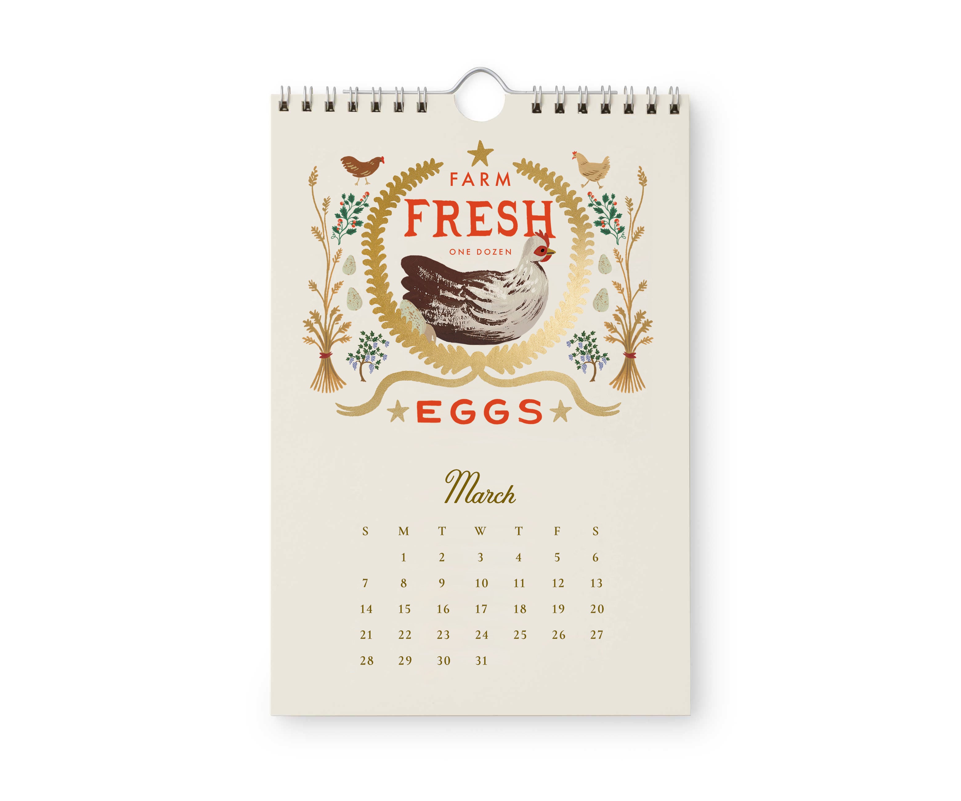 Calendario de pared 2027 - Country Farm Kitchen Rifle Paper