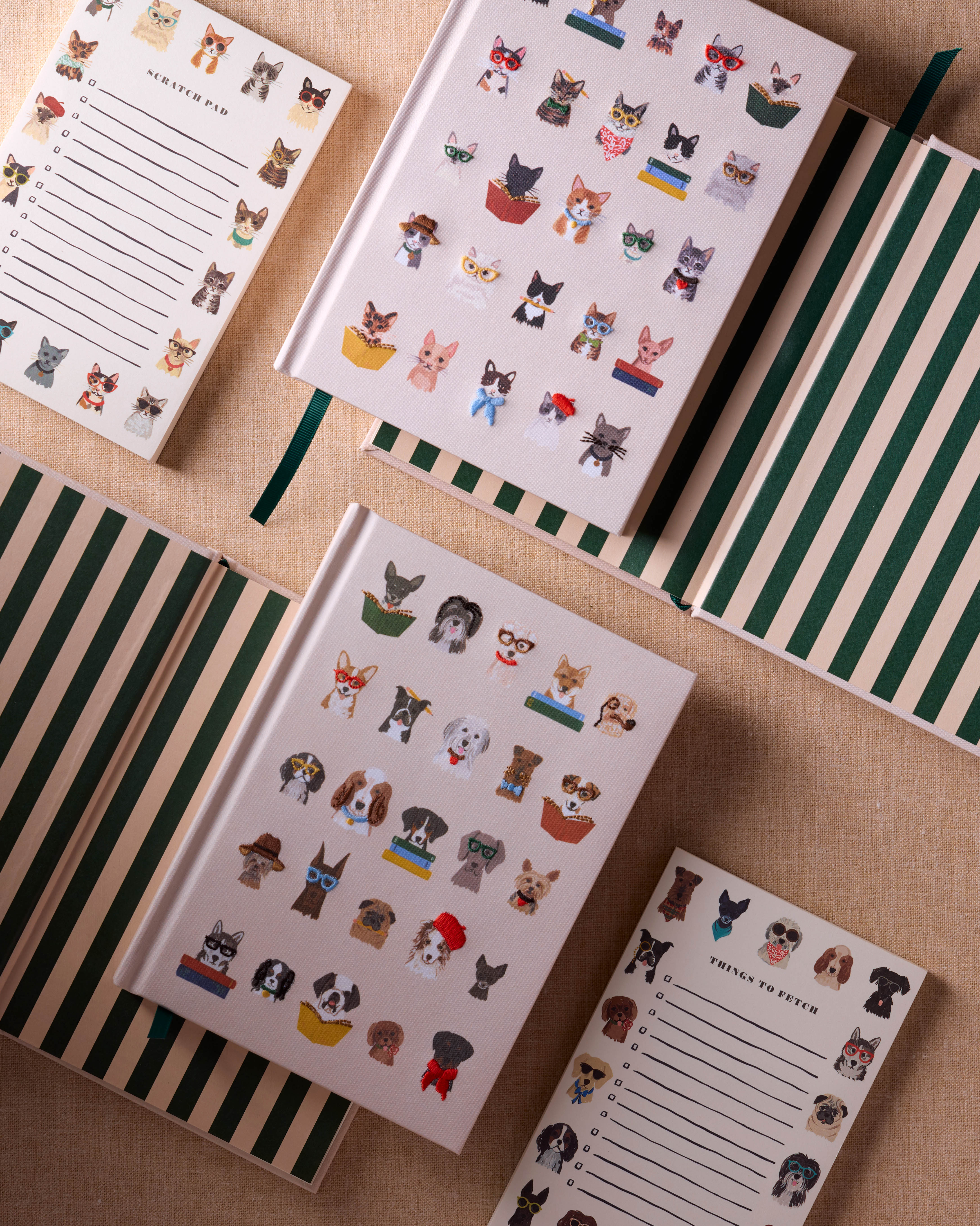 Diari personal enquadernat en tela brodada Roses - Rifle Paper