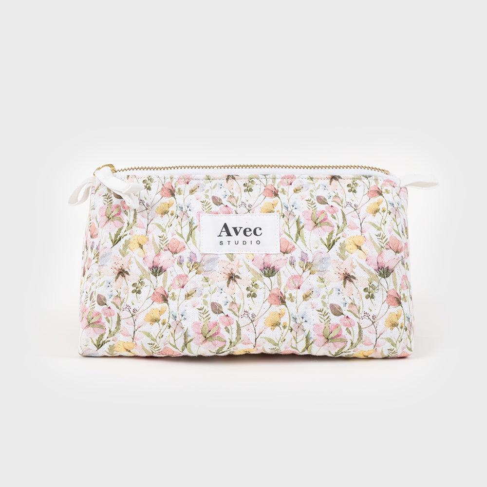 Small Spring Flowers print toiletry bag