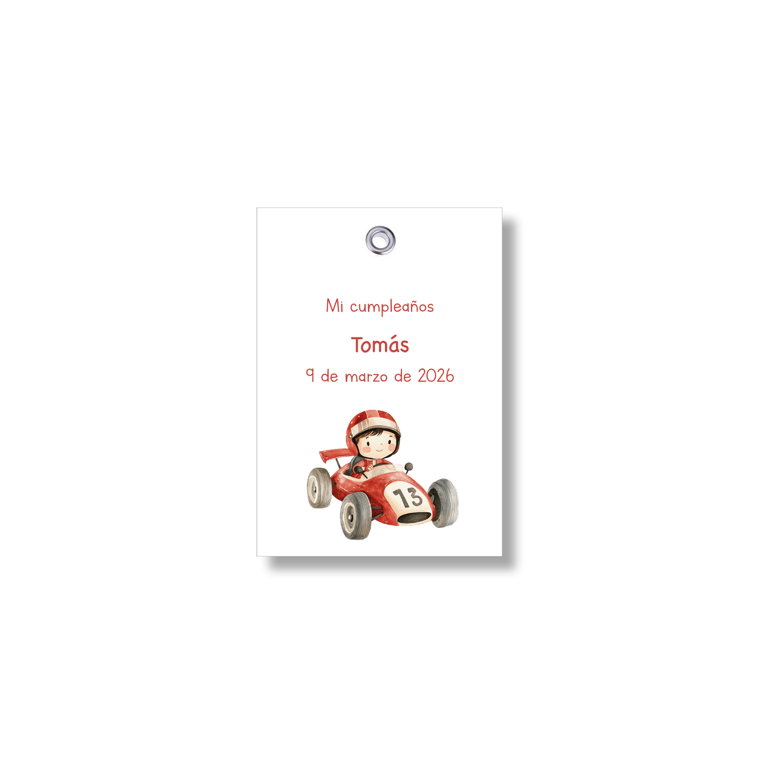 Customizable tag with car motifs. Size 55x80 mm.