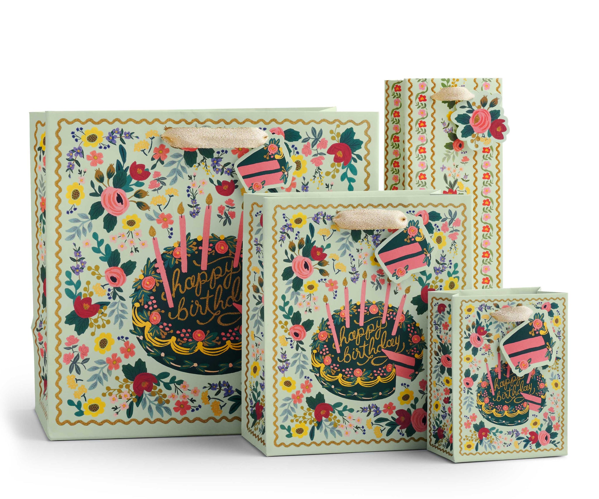 Bolsa de regalo de papel Floral Cake