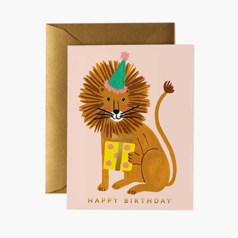 Postal Cumpleaños Lion Birthday Card - Rifle Paper