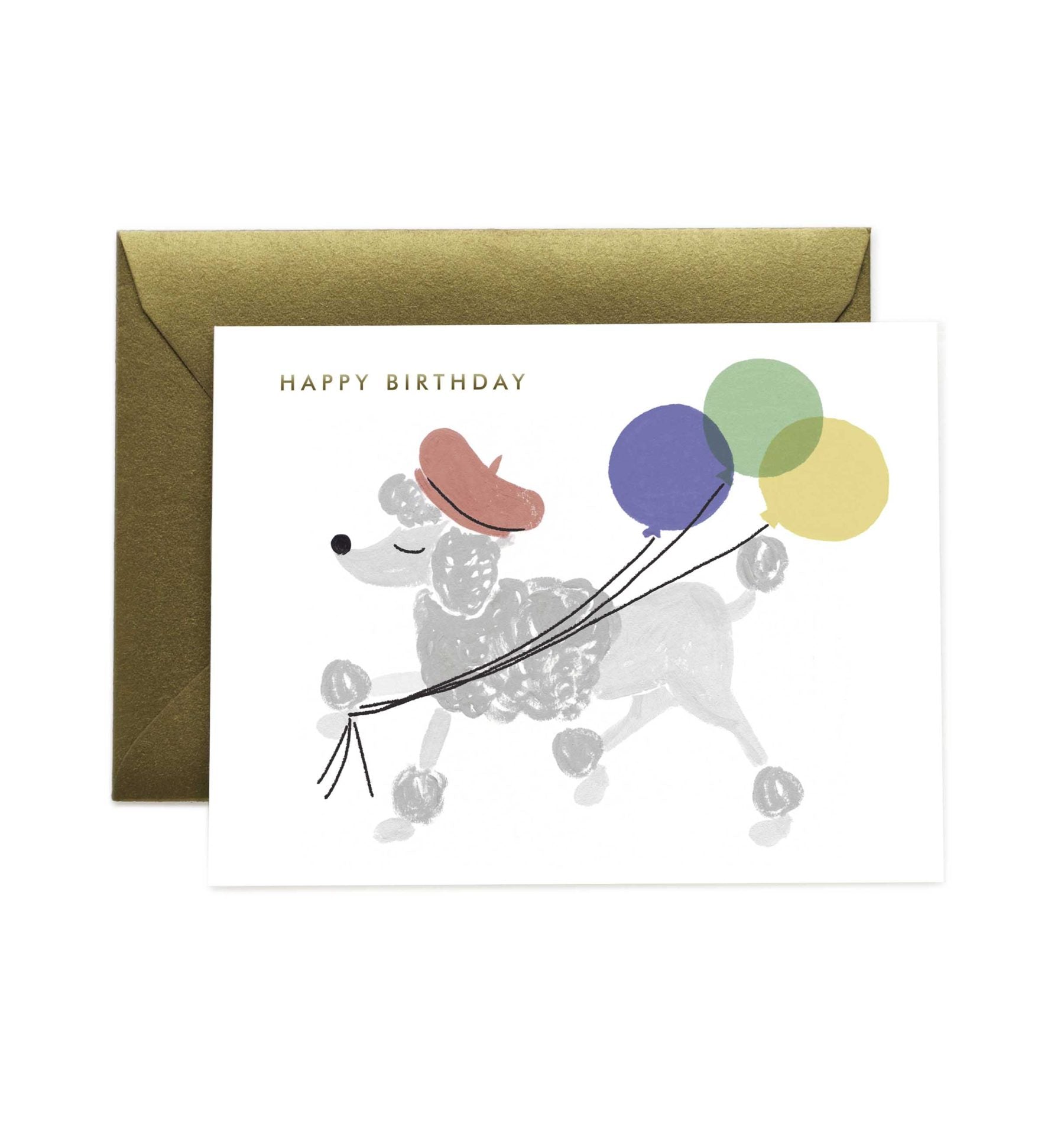 Postal felicitación cumpleaños French Poodle - Rifle Paper Co