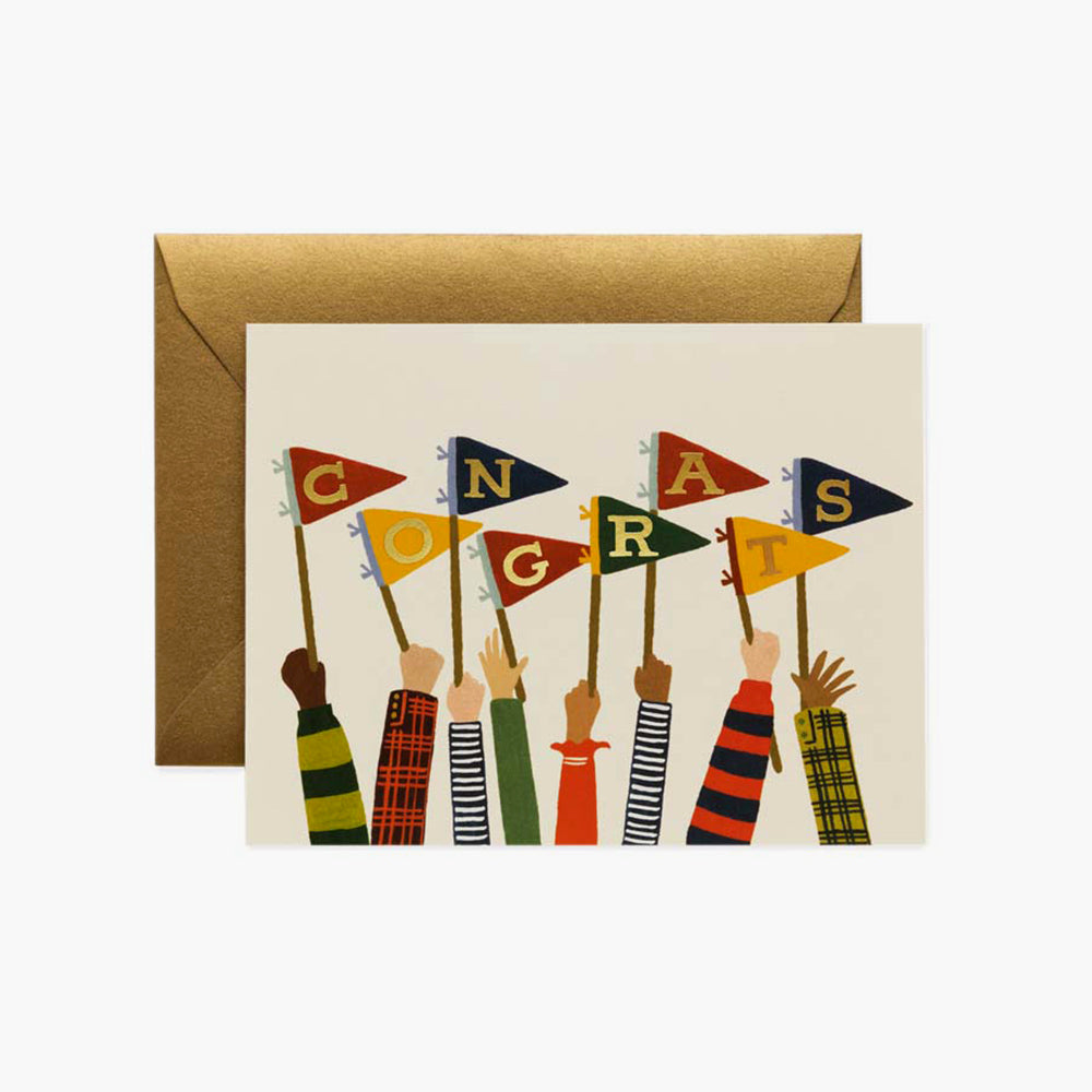 Congratulations Pennants Card - Rifle Paper