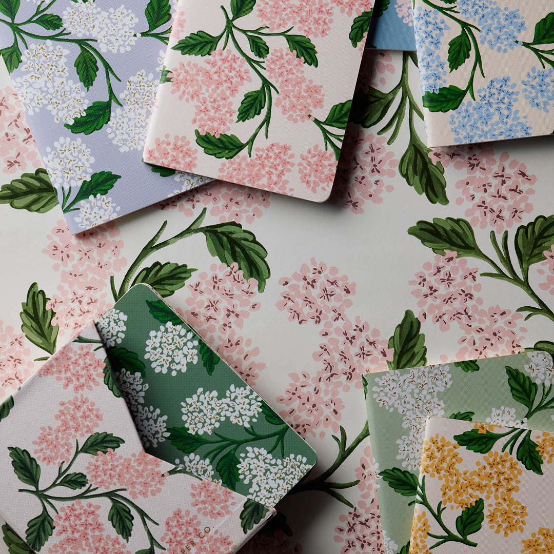 Set de 8 libretas de bolsillo Pink Hydrangea - Rifle Paper