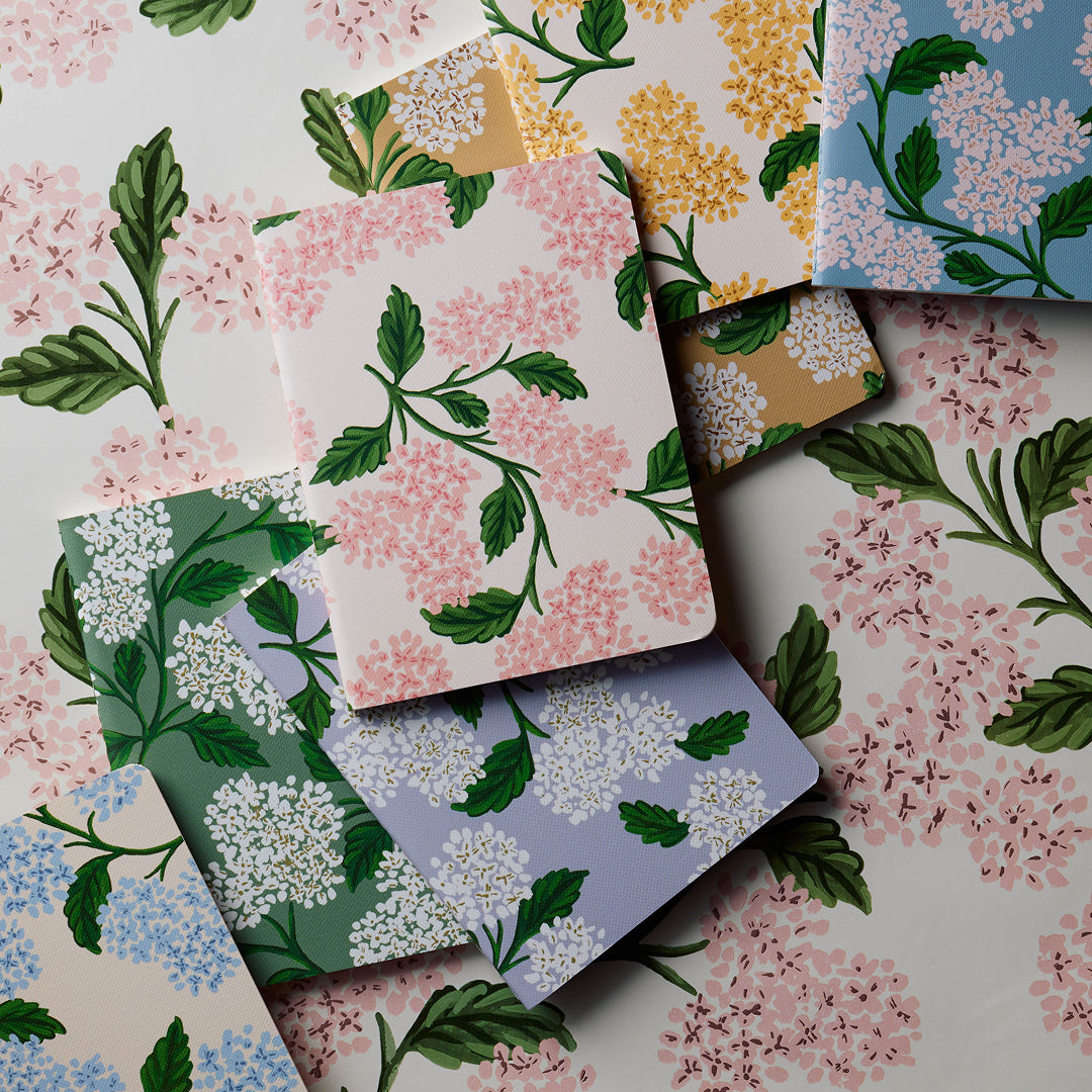 Set de 8 libretas de bolsillo Pink Hydrangea - Rifle Paper