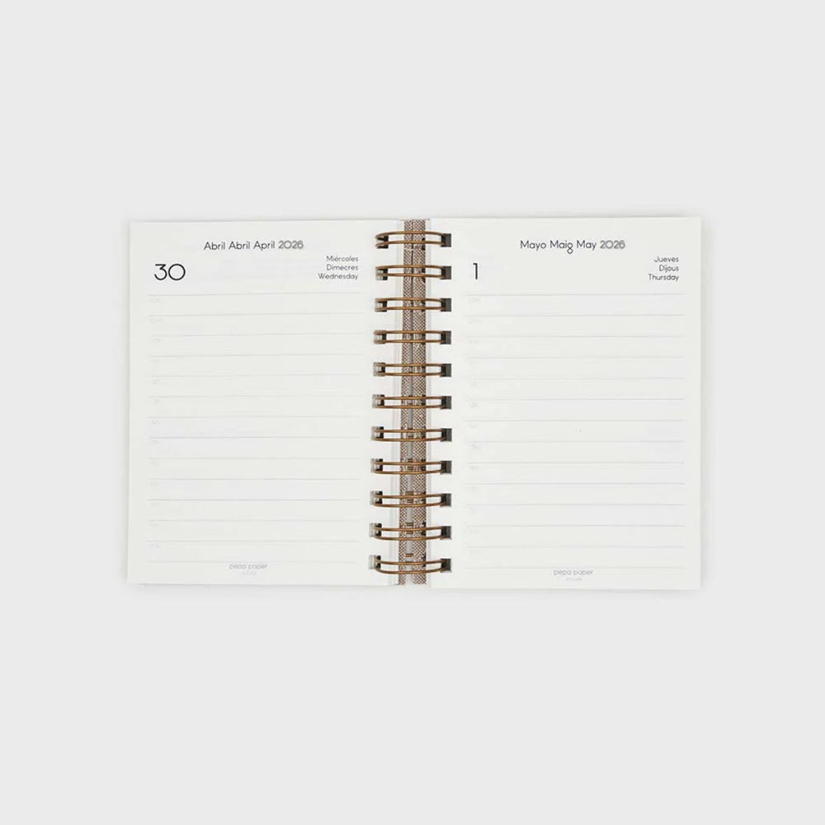 Agenda 2026 A6 Día Vista (12 meses)