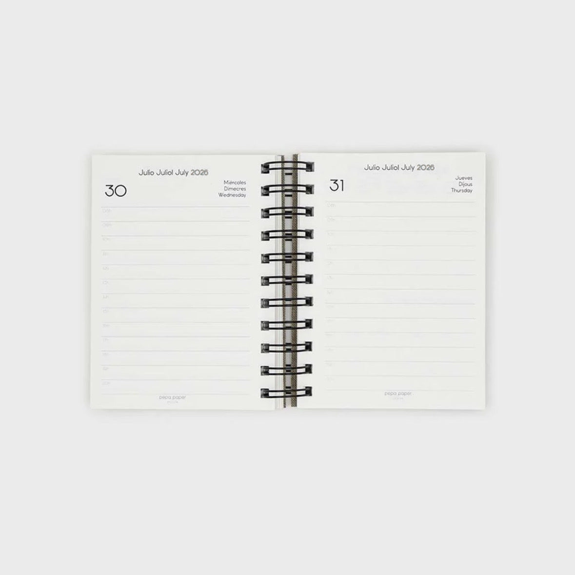 2026 A6 Daily Planner (12 months)