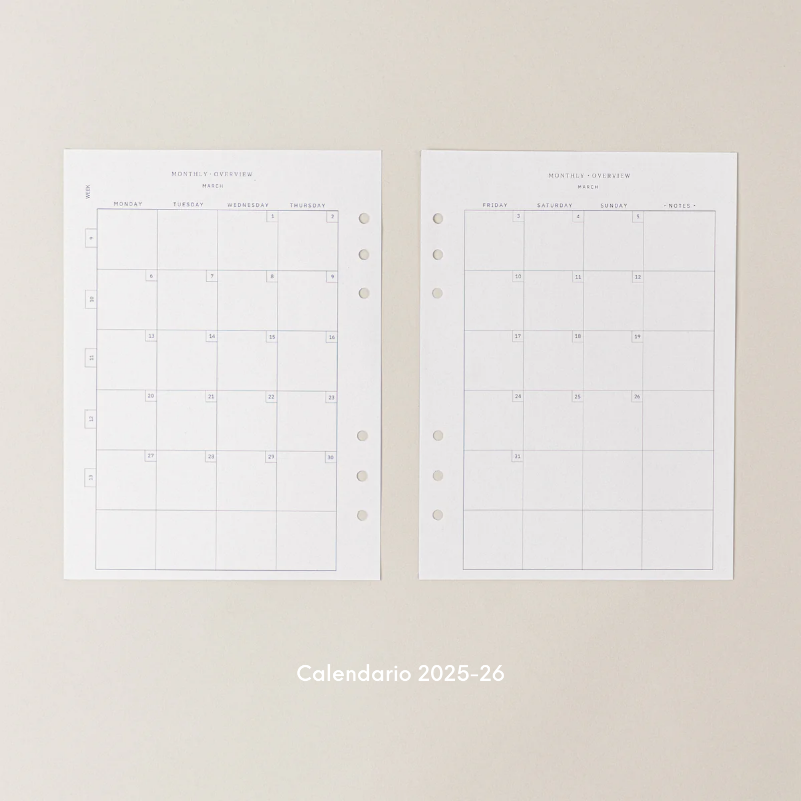 Agenda Personalizada 2026-2027