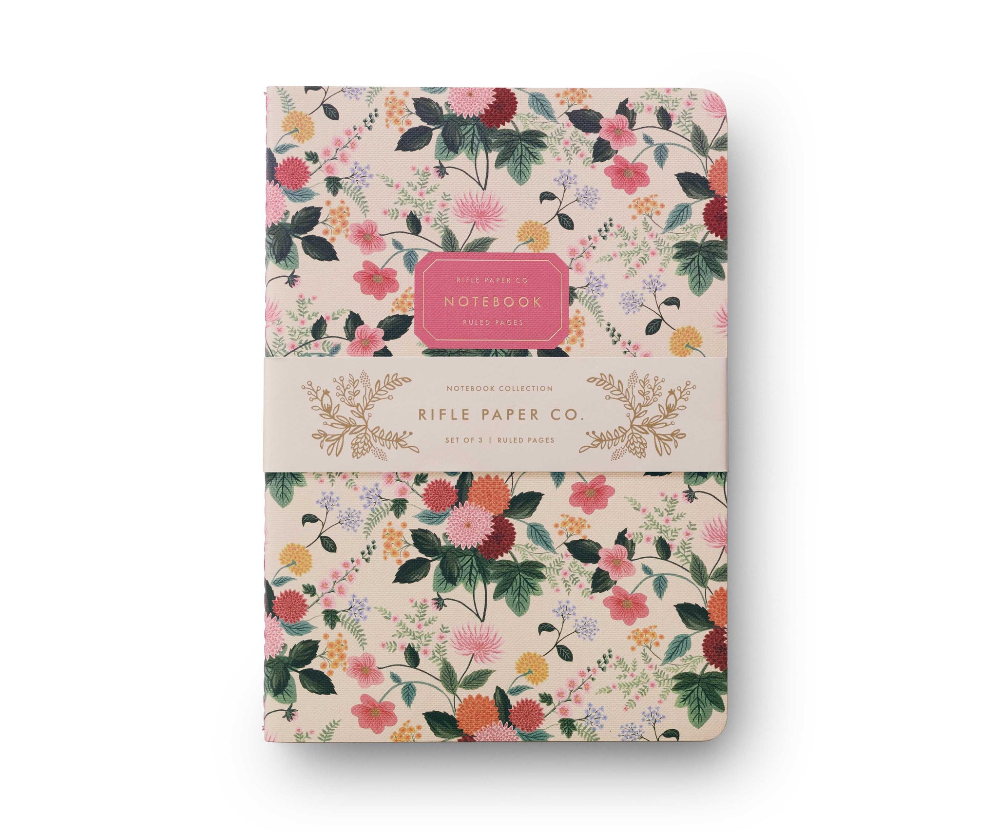 Pack 3 libretas cosidas Dahlia - Rifle Paper co.