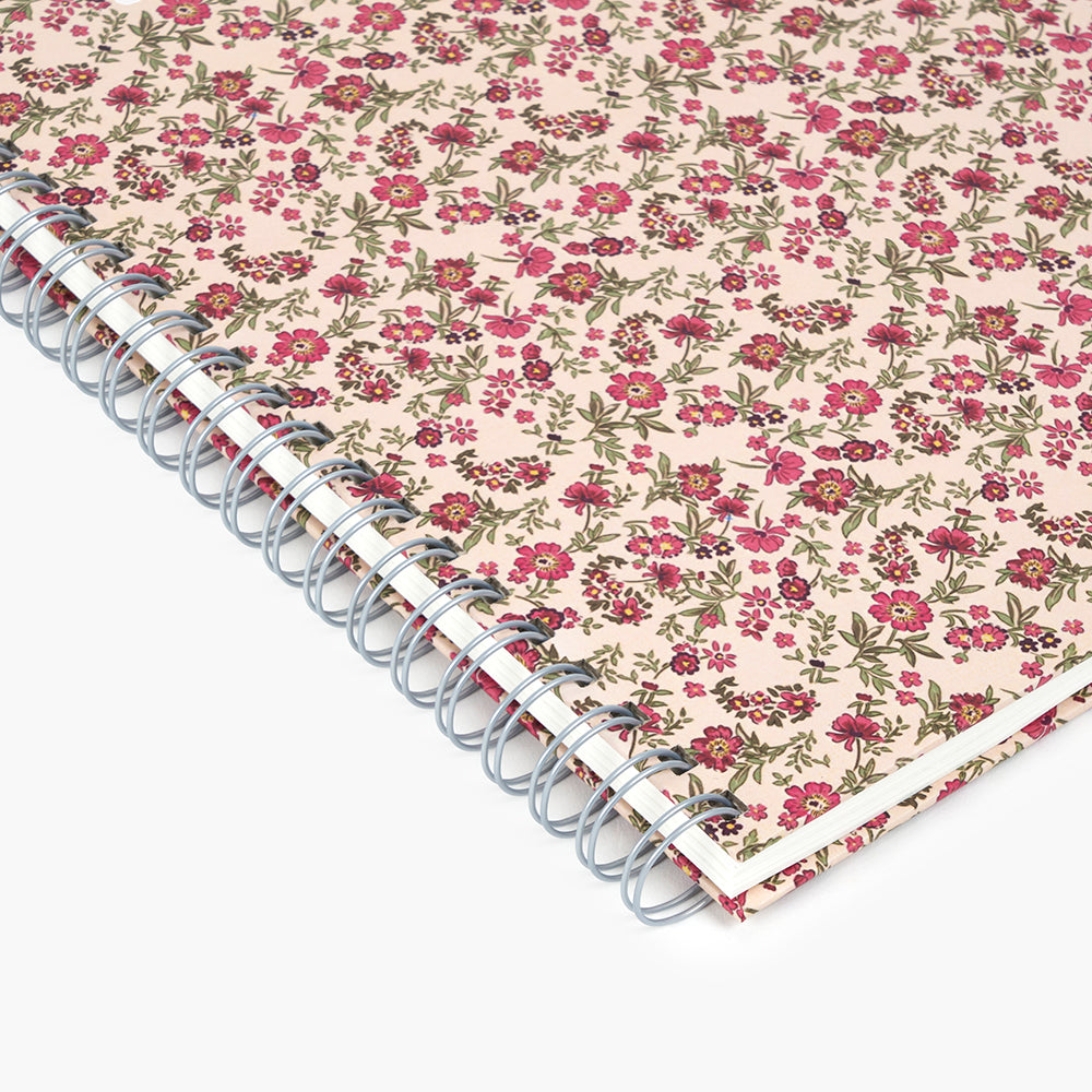 Wyro Notebook A4 Hard Cover Plain Sheets - Floral Roses