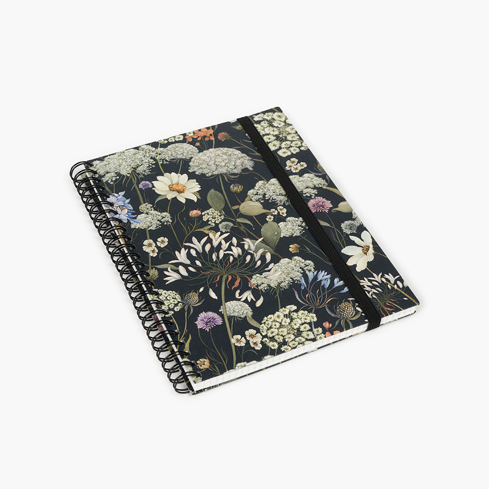 Libreta Wyro A5 Tapa Blanda Hojas Cuadrícula - Wild Flowers