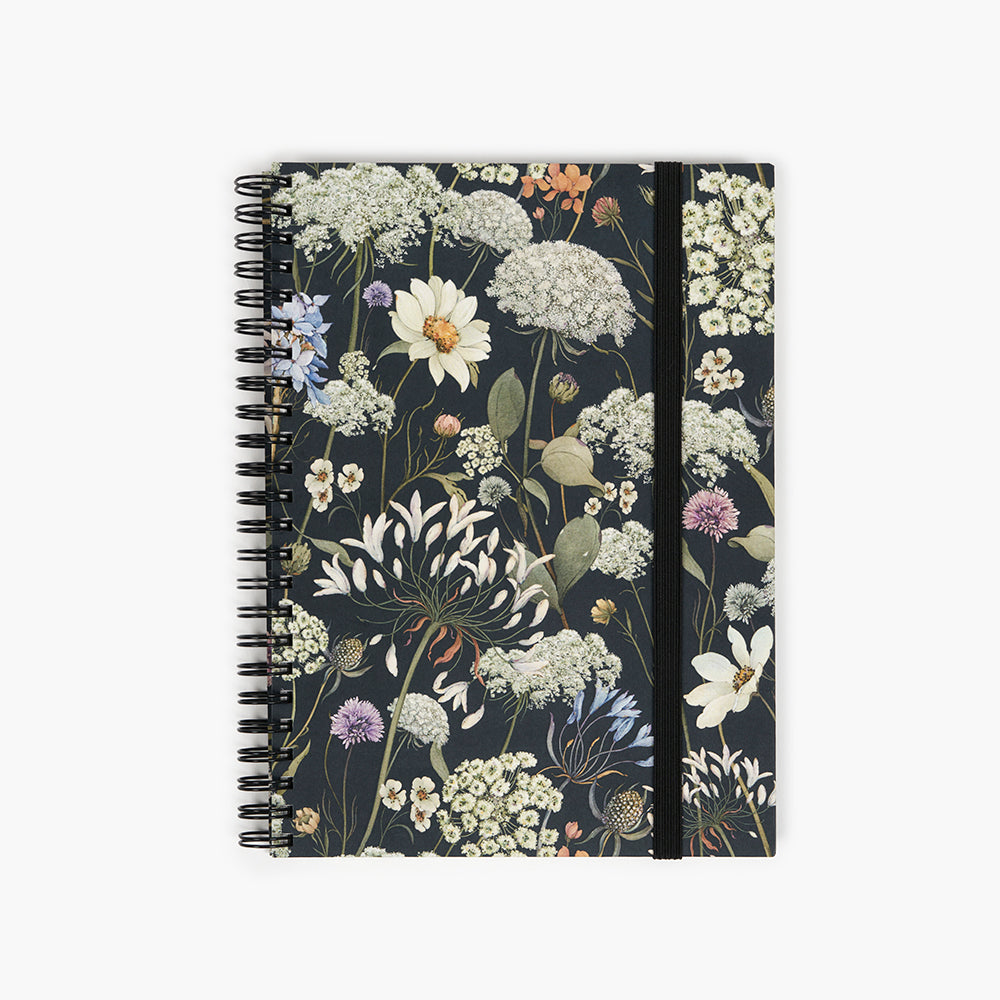 Wyro A5 Soft Cover Notebook with Grid Paper - Wild Flowers