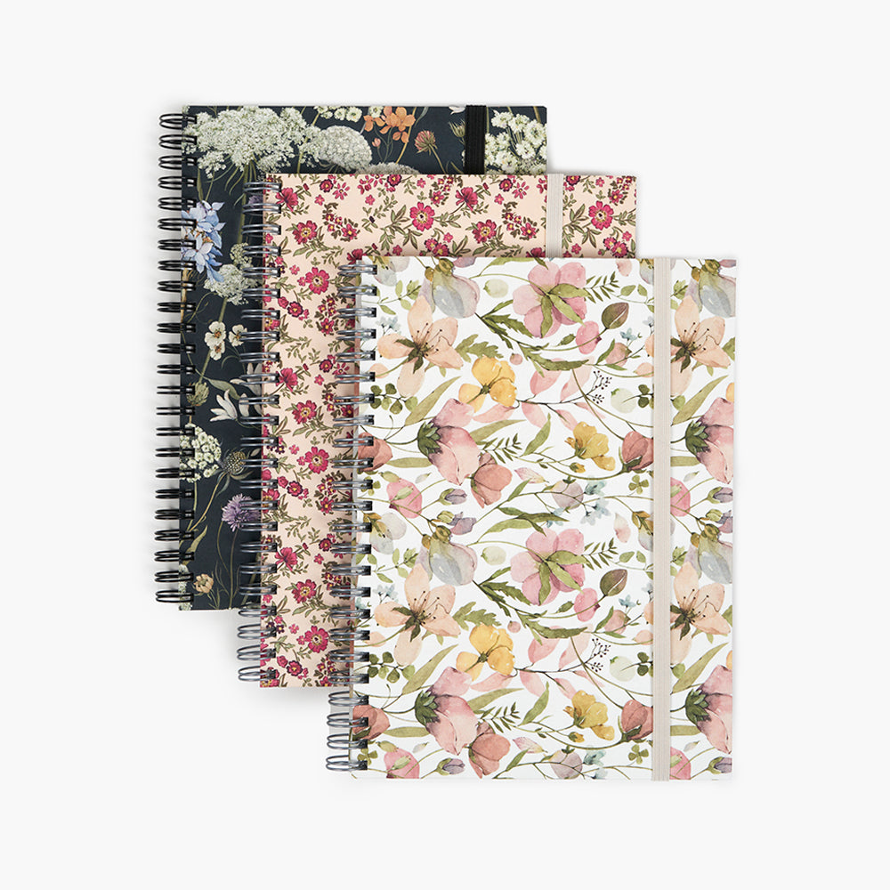 Wyro A5 Soft Cover Grid Notebook - Spring Flowers