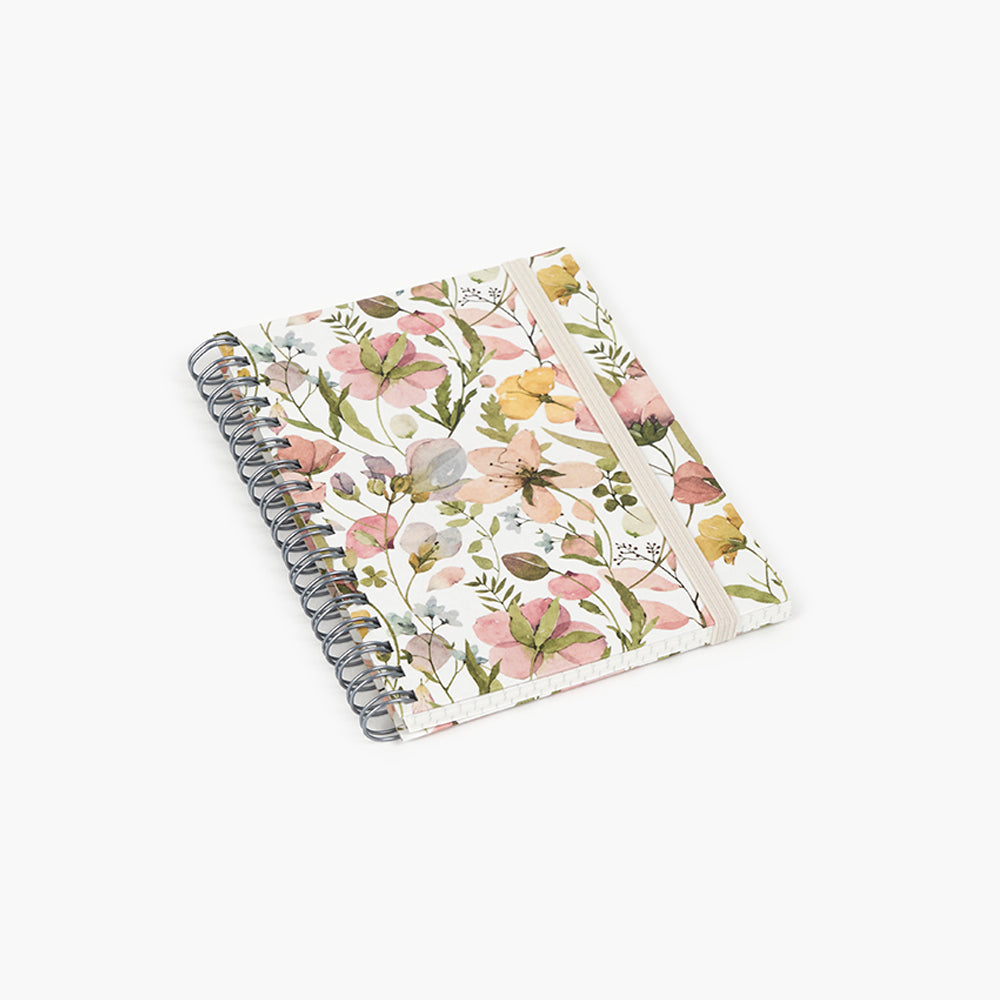 Libreta Wyro A6 Tapa Blanda Hojas Cuadrícula - Spring Flowers