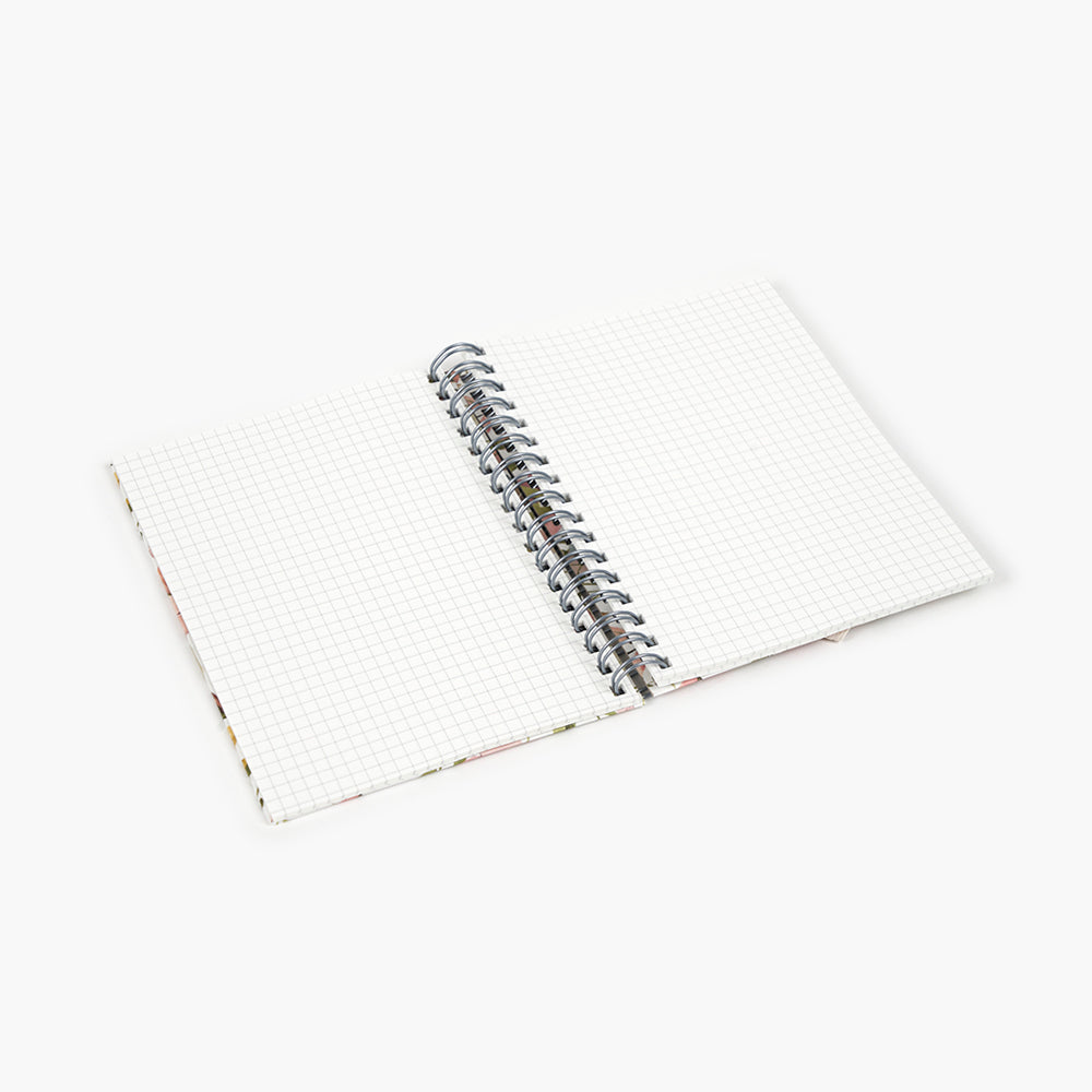 Libreta Wyro A6 Tapa Blanda Hojas Cuadrícula - Spring Flowers