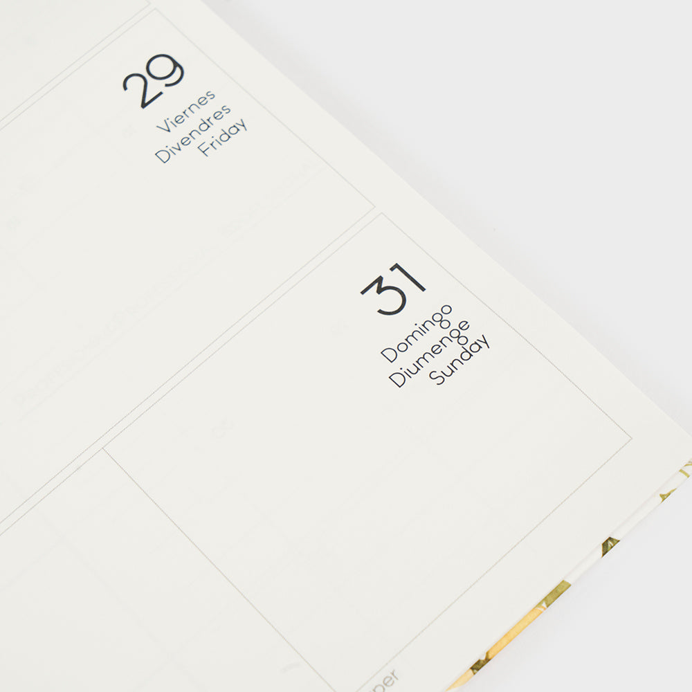 A5 academic diary 2025-26 - Spring Flowers