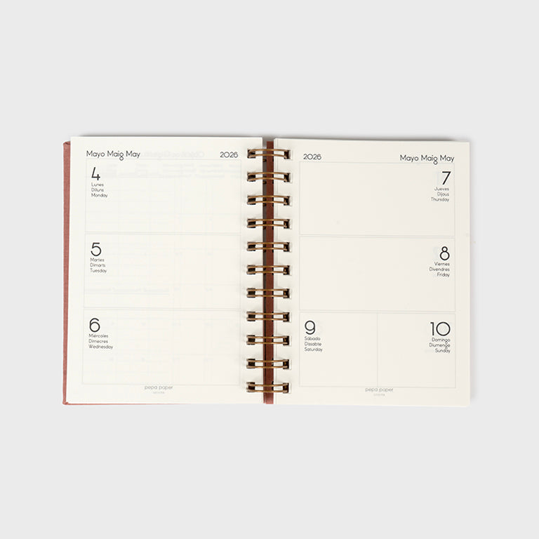 Agenda 2026 A6 Week View (12 months)