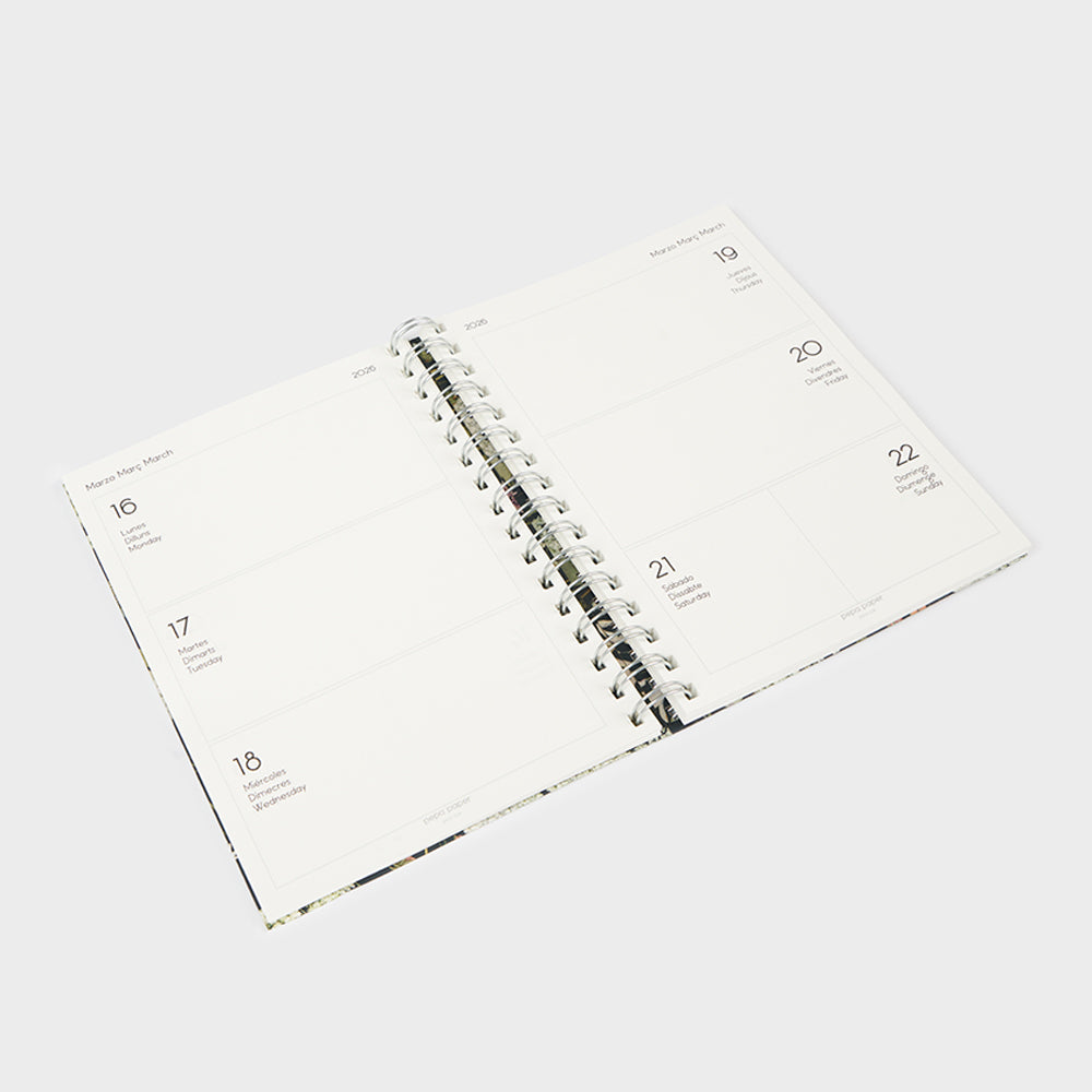 A5 academic diary 2025-26 - Wild Flowers