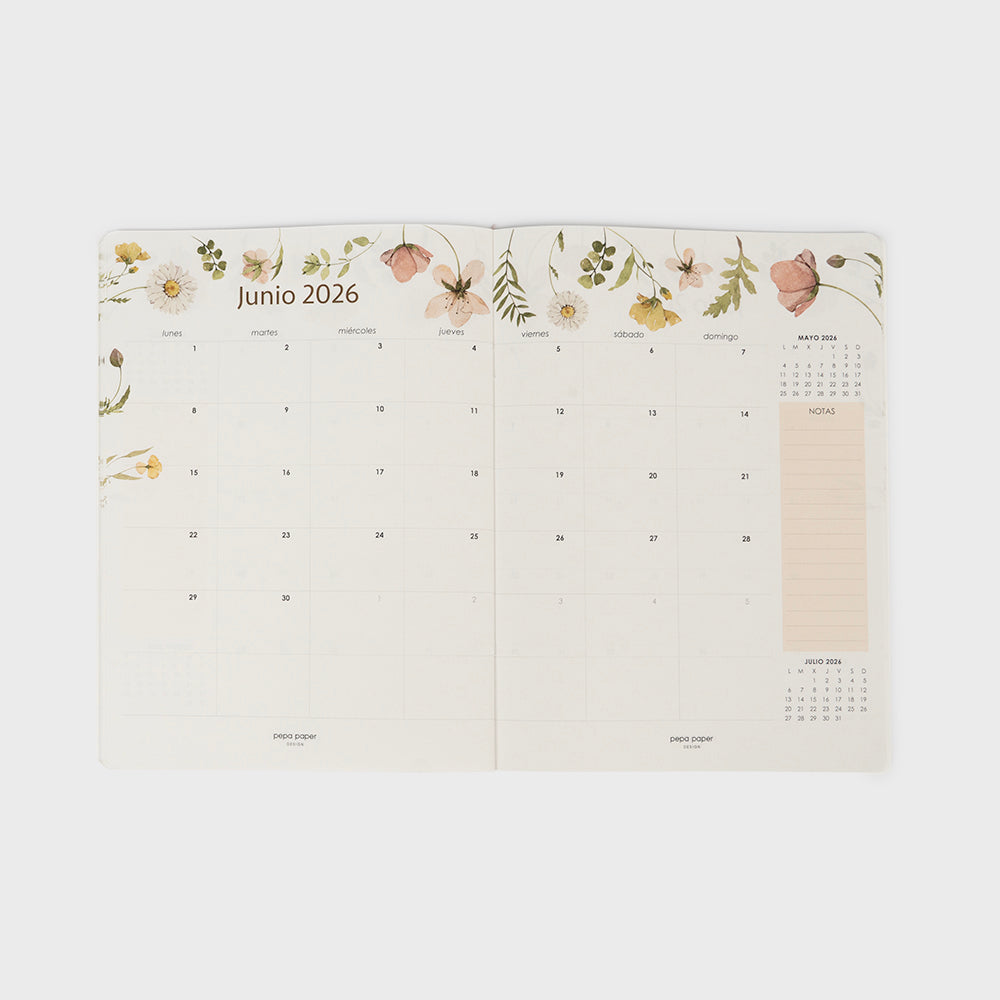 Agenda Mensual 2025-26 Castellano - 16 meses