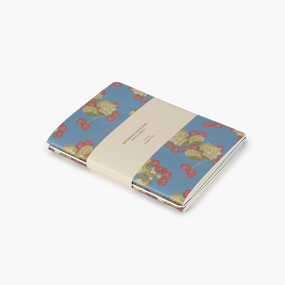 Pack 3 libretas cosidas Frambuesas A5 - Pepa Paper