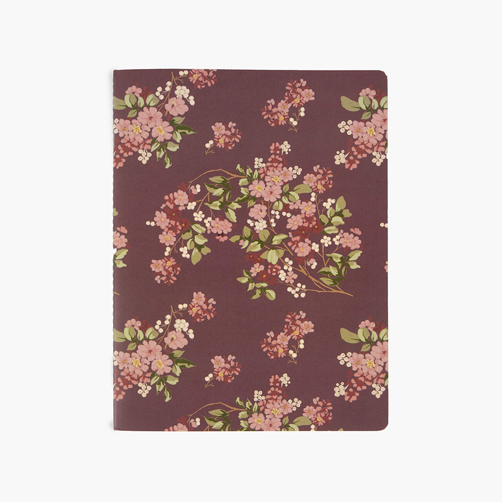 Pack 3 libretas cosidas Flores 25x19cm - Pepa Paper