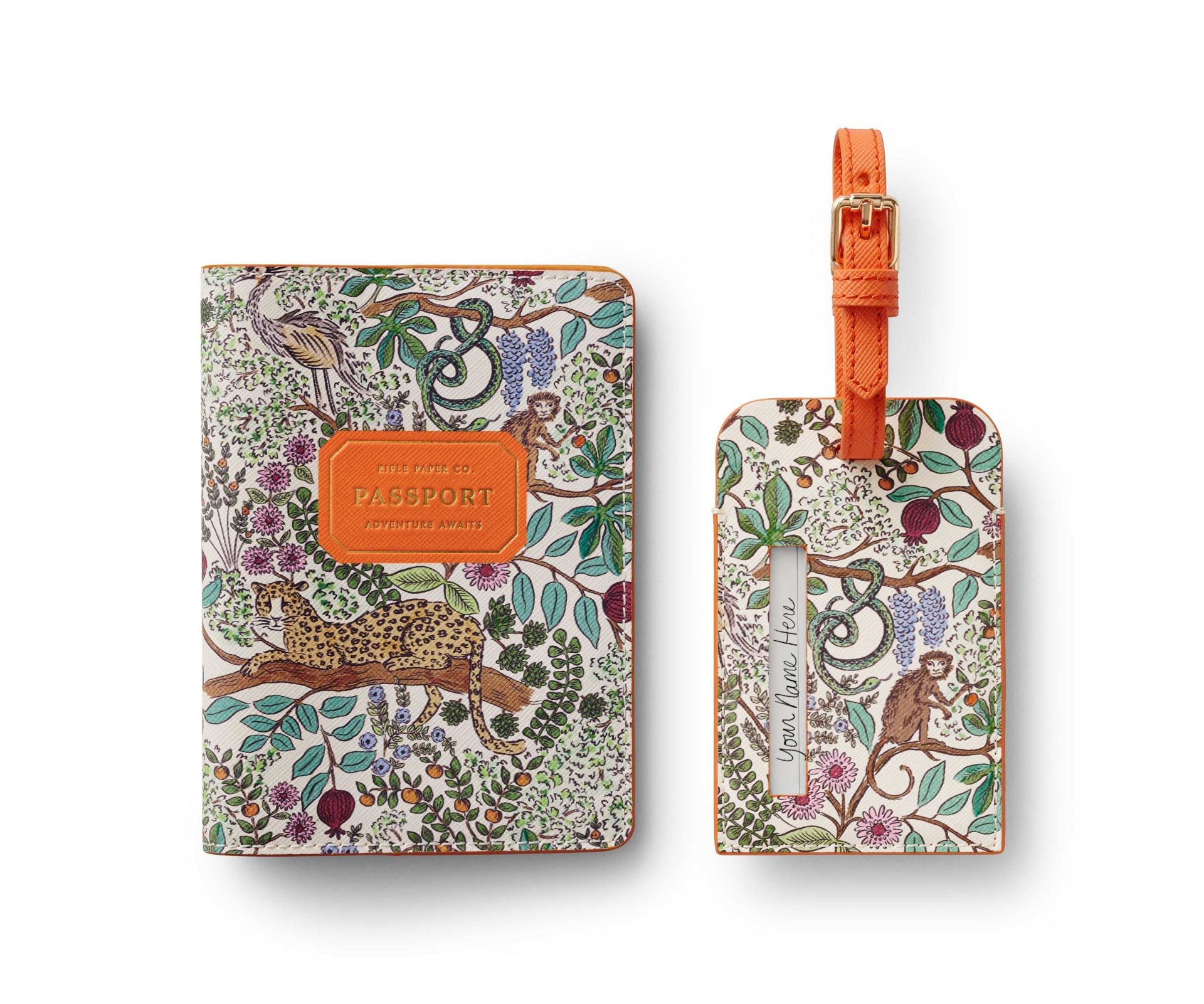 Set de viaje Funda Pasaporte y Etiqueta Equipaje Safari - Rifle Paper Co