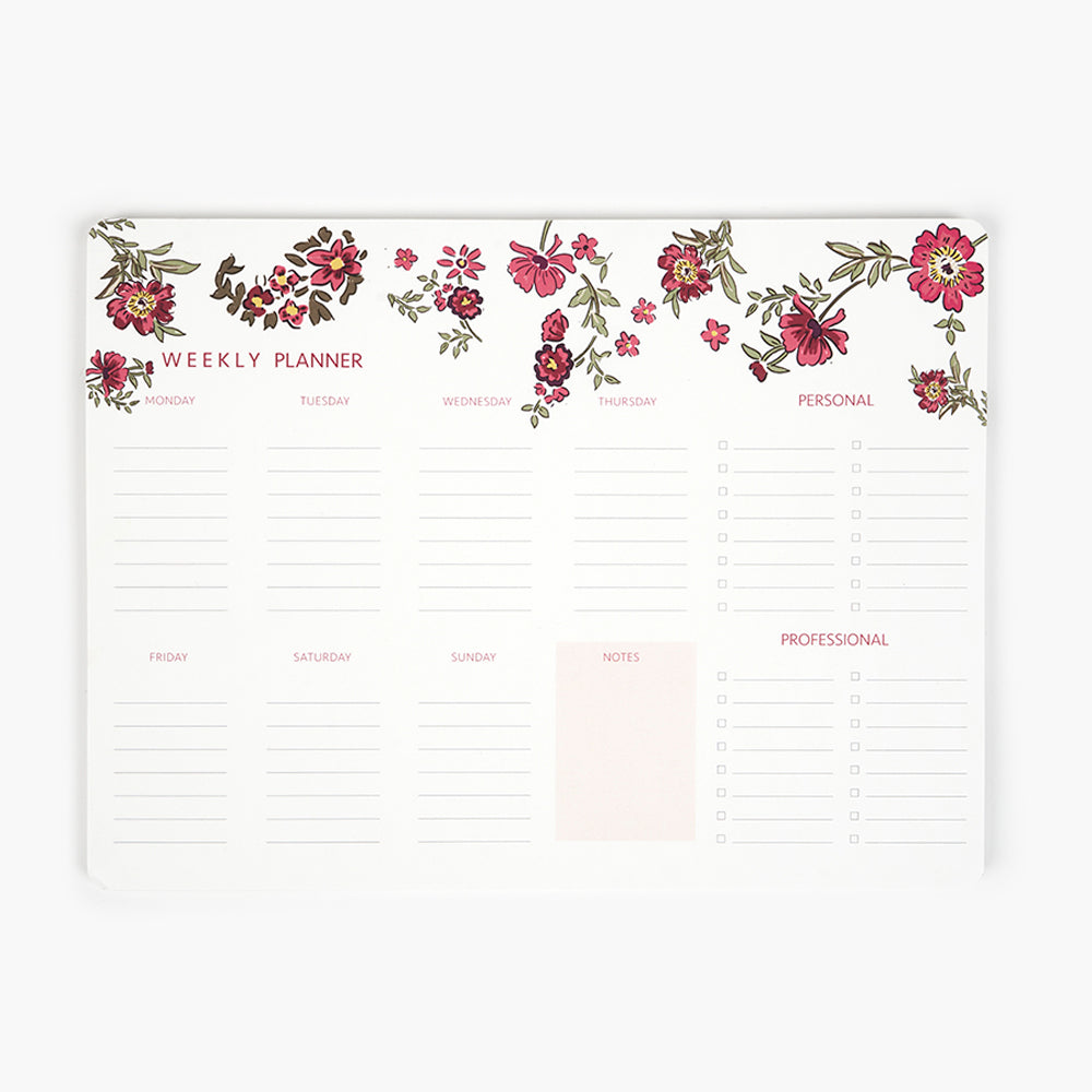 Floral Roses Weekly Planner