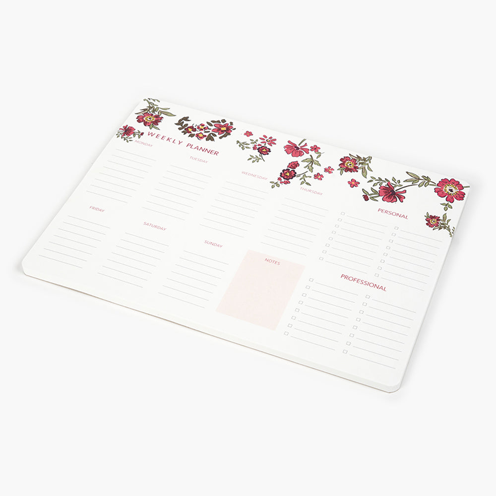 Floral Roses Weekly Planner