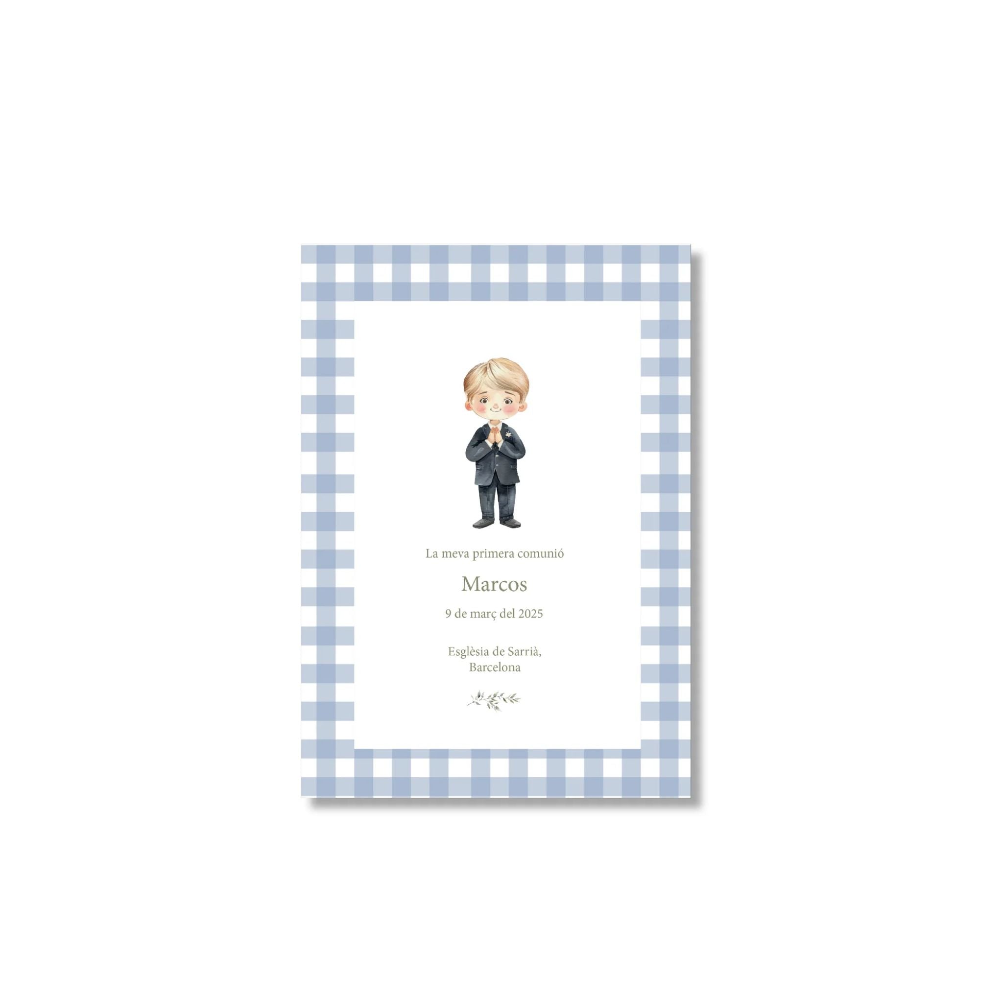 Recordatorio de comunión personalizado Vichy (Packs 12-60)