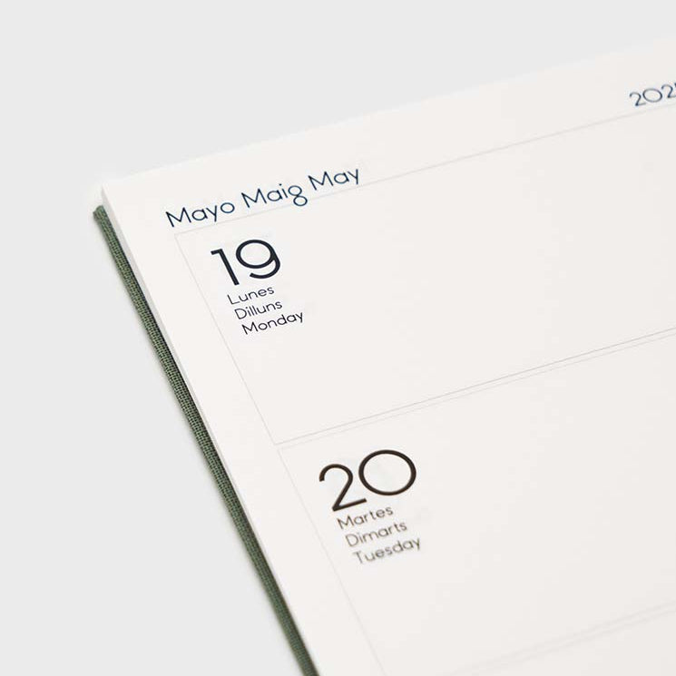 Agenda 2026 A6 Semana Vista (12 meses)