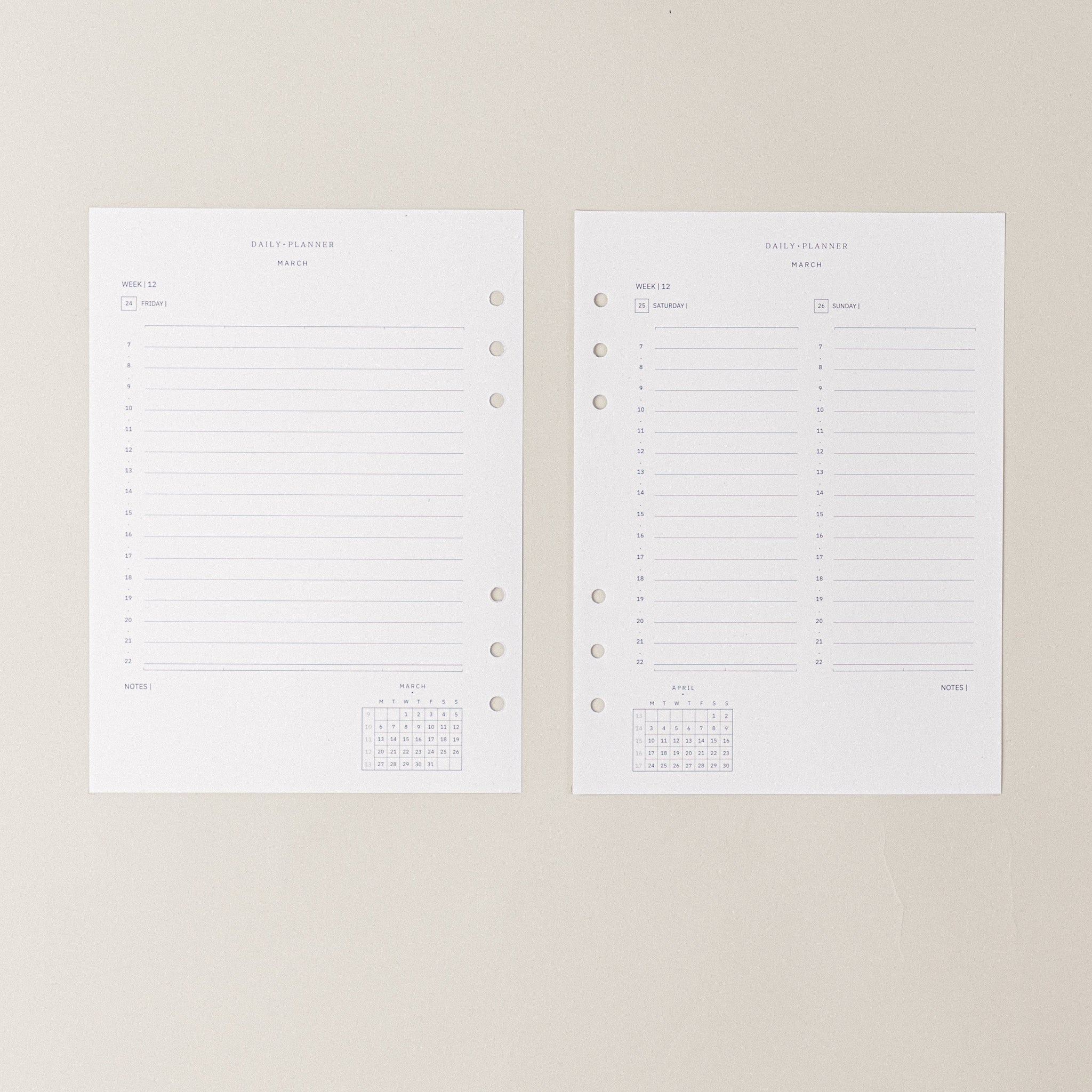 Recambio de papel reciclado agenda diaria 2023 para planificación