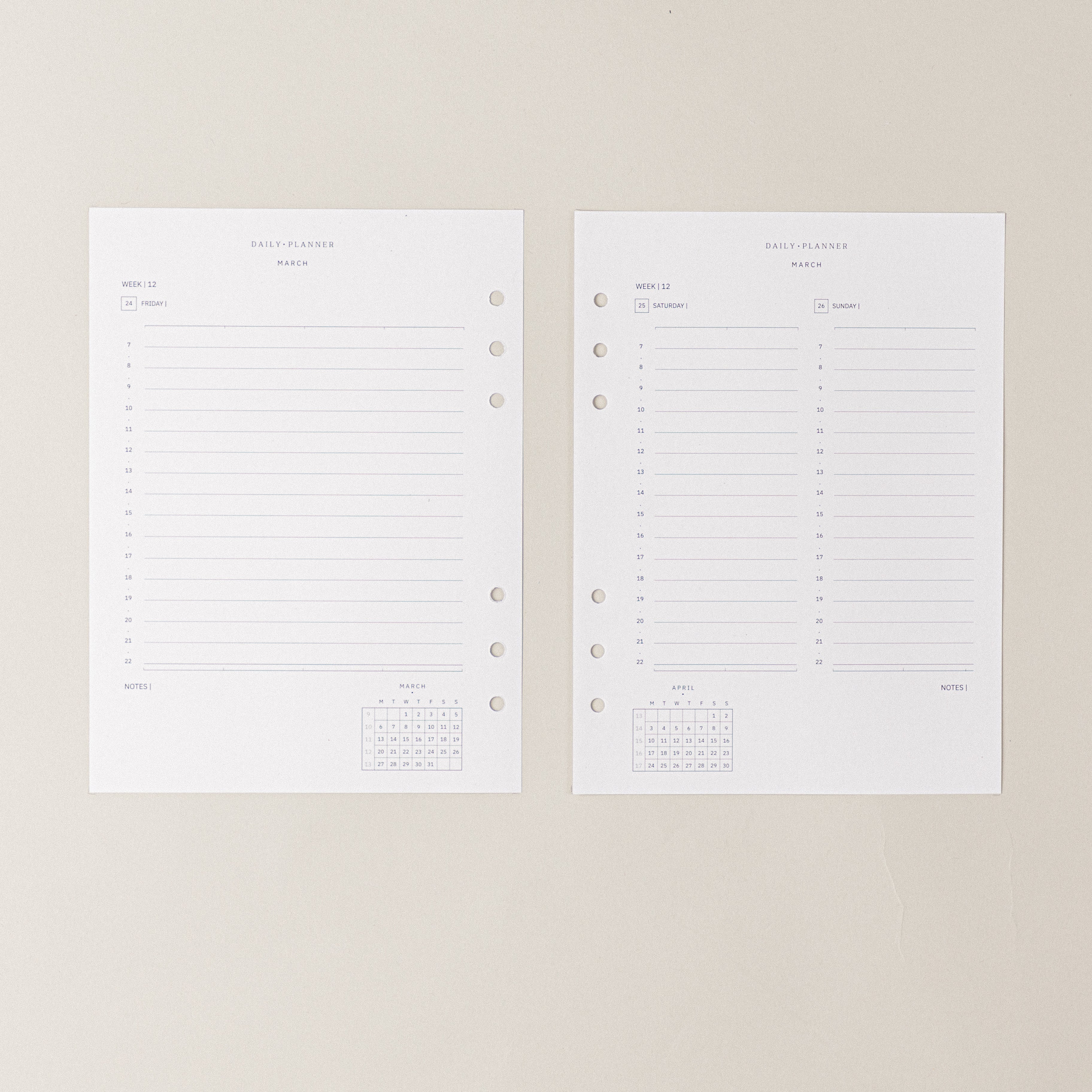 Recambio de papel reciclado agenda diaria 2023 para planificación