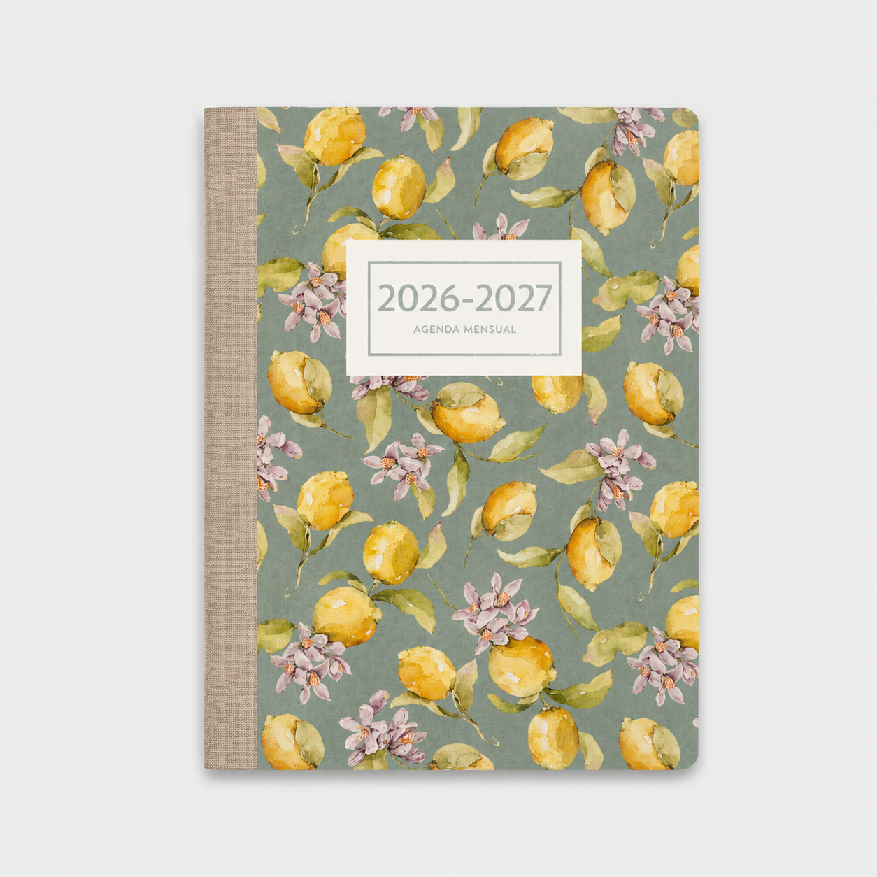 Agenda Mensual 2026-27 Castellano - 16 meses - Lemon Garden