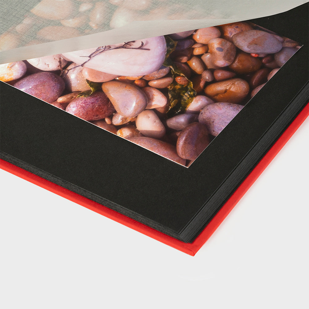 35x35 square photo album with black interior