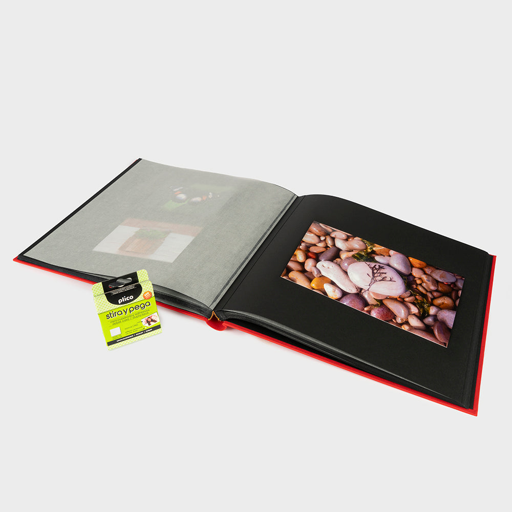35x35 square photo album with black interior