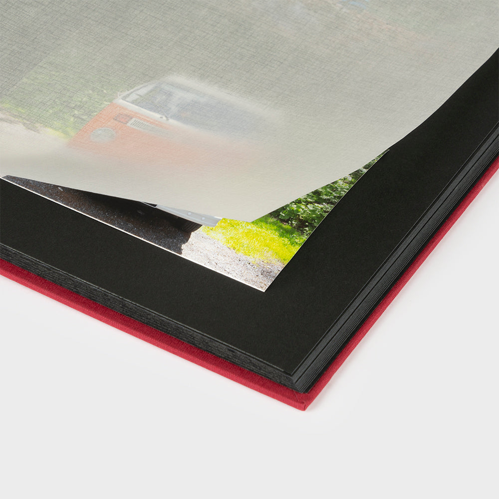 35x35 square photo album with black interior