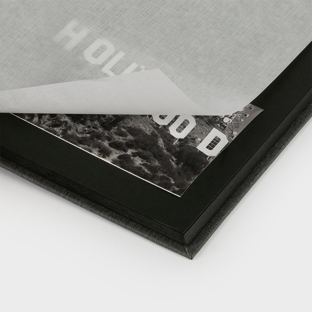 Black interior vertical photo album
