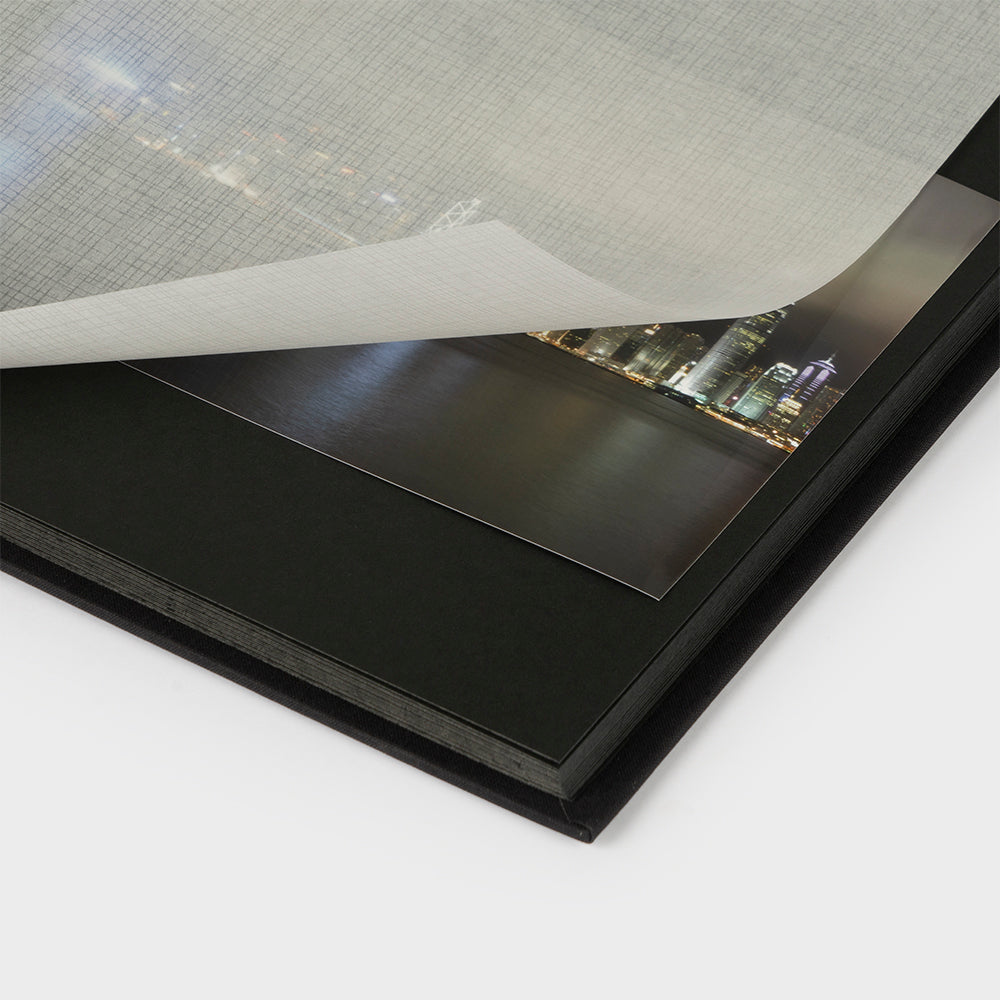 Black interior vertical photo album
