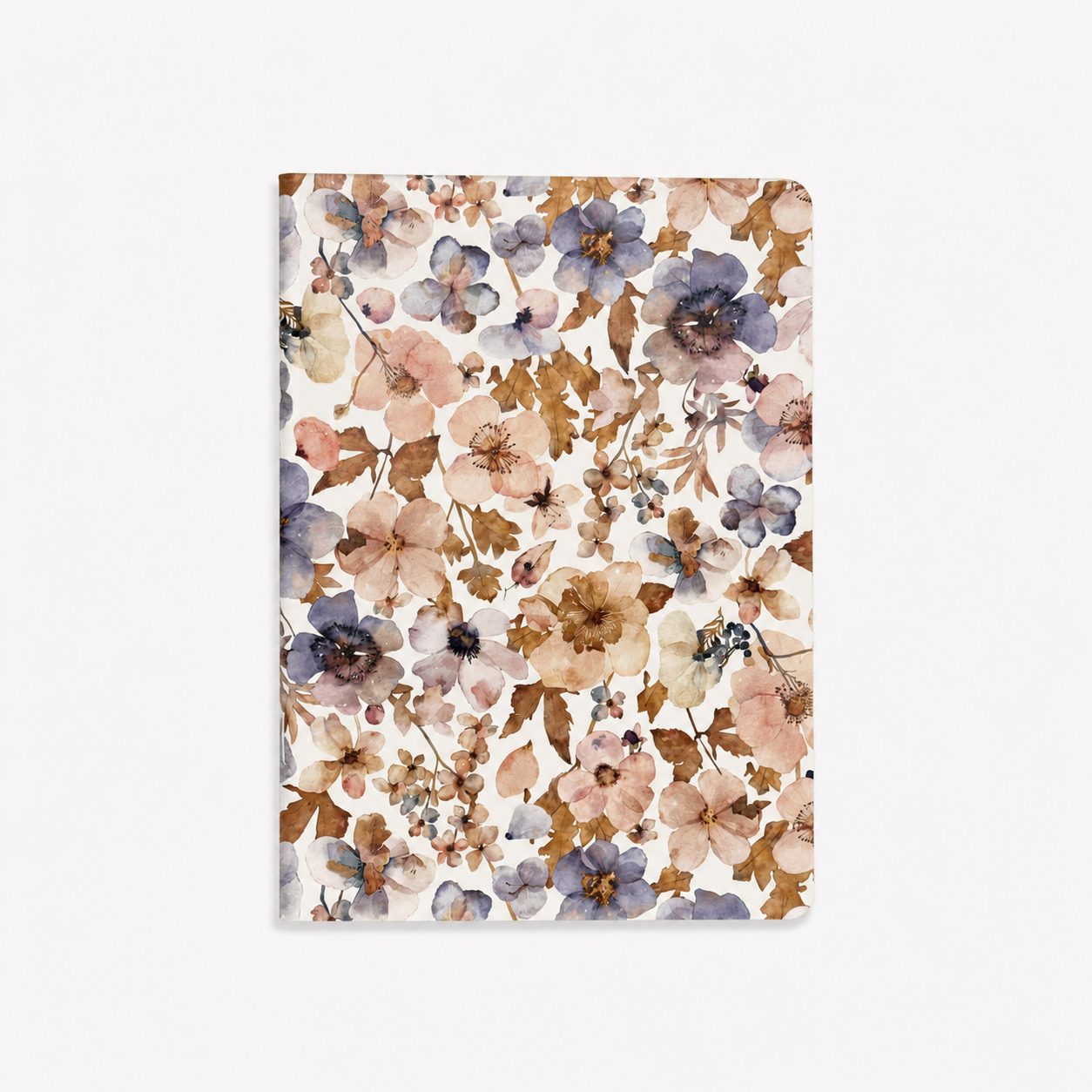 Libreta Grapada A5 36 hojas - Pressed Flowers Light