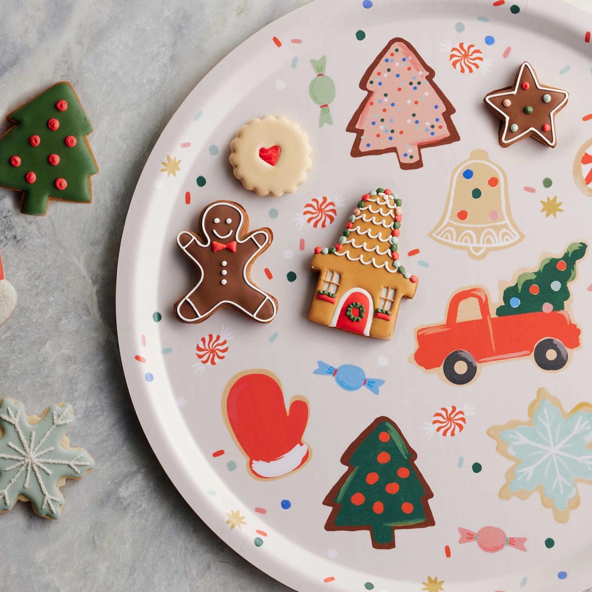 Holiday Tree Round Tray - Rifle Paper Co.