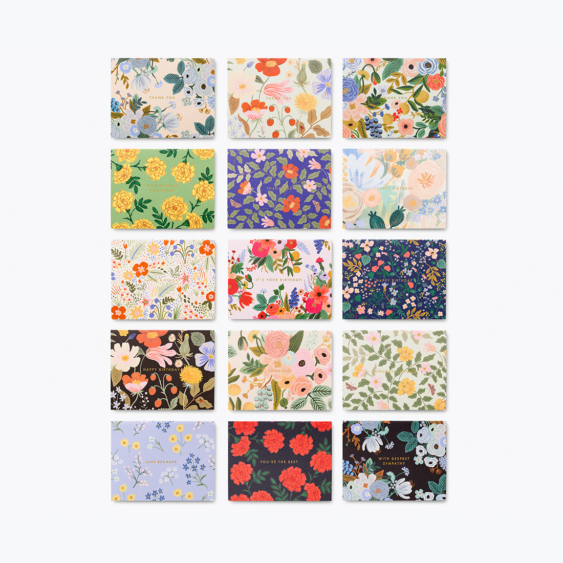 Caixa amb 15 targetes postals - Florals Essentials - Rifle Paper