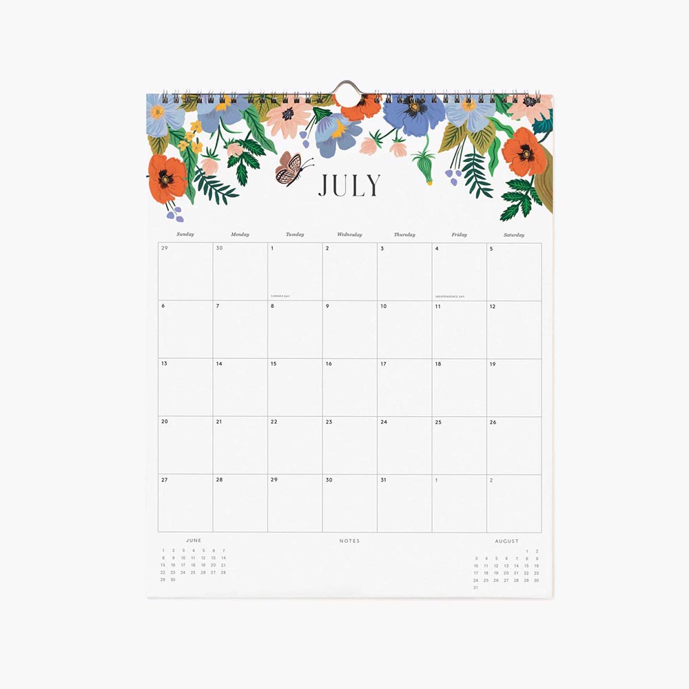 Calendario de pared 2025 Roses - Rifle Paper